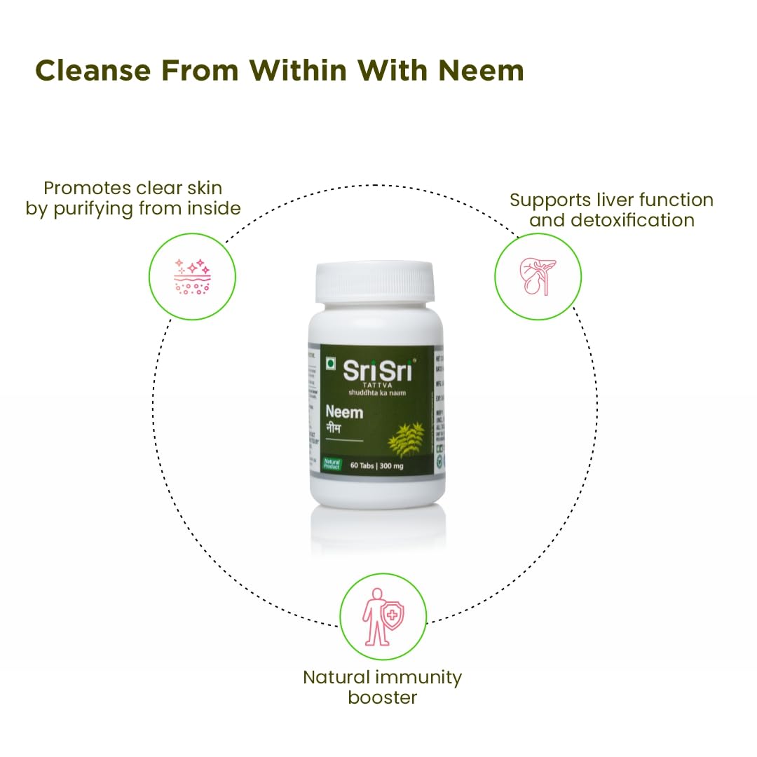 Sri Sri Tattva Neem Tablet 300mg, 60Tab – view 4