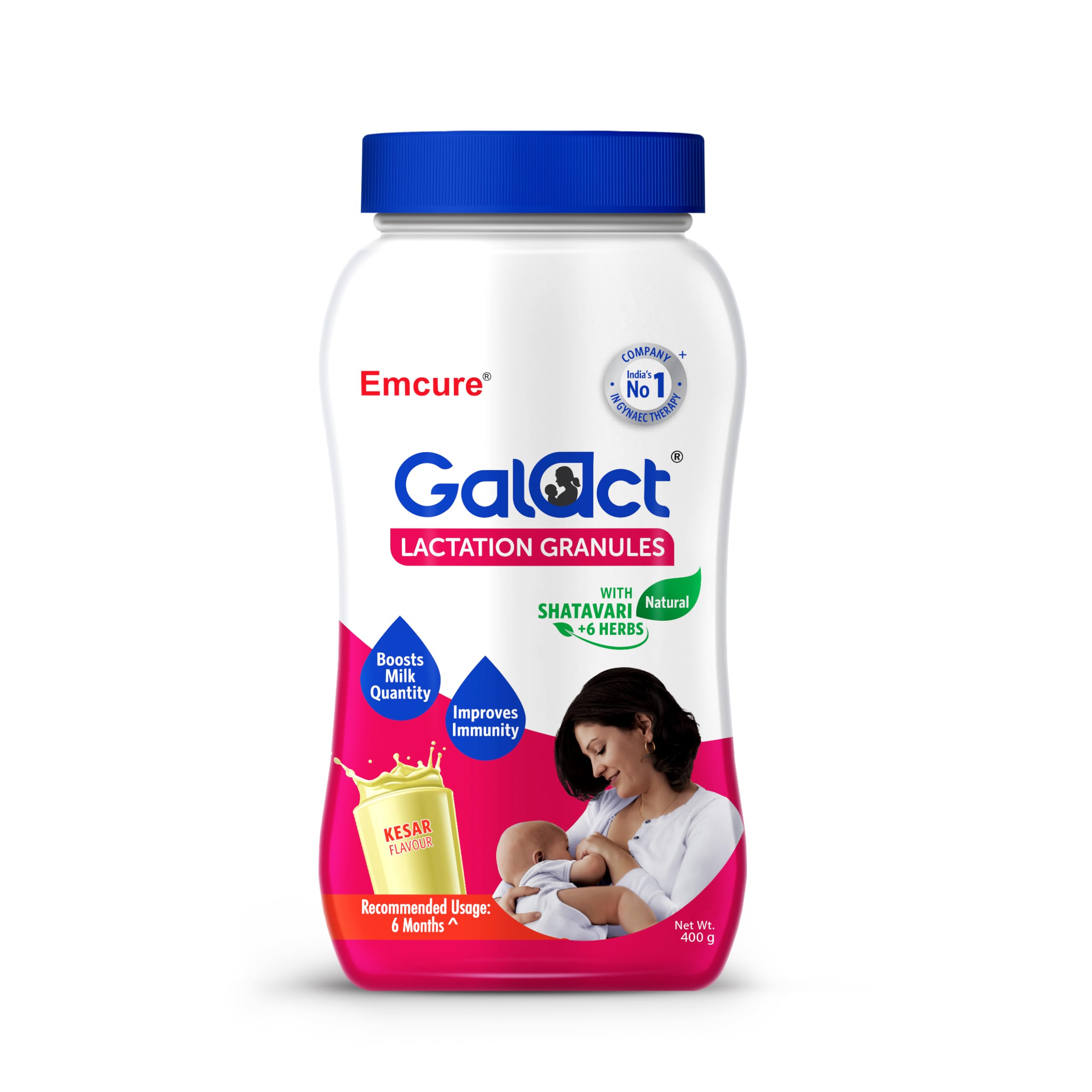 Galact lactation supplement granules 400g Kesar flavour pack shot