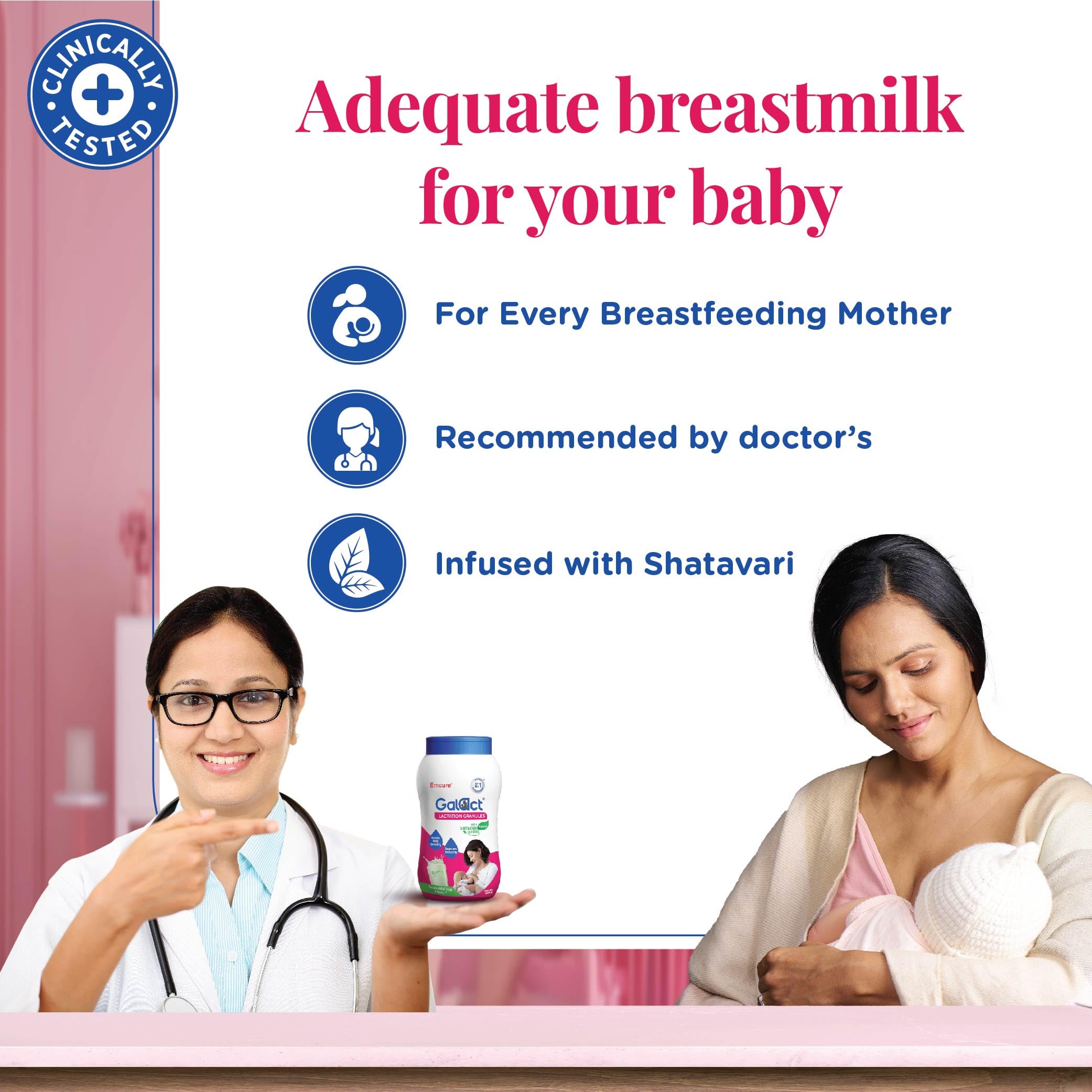 Galact Granules - Lactation Supplement with Shatavari to increase breast milk - Kesar flavour 400g – view 3