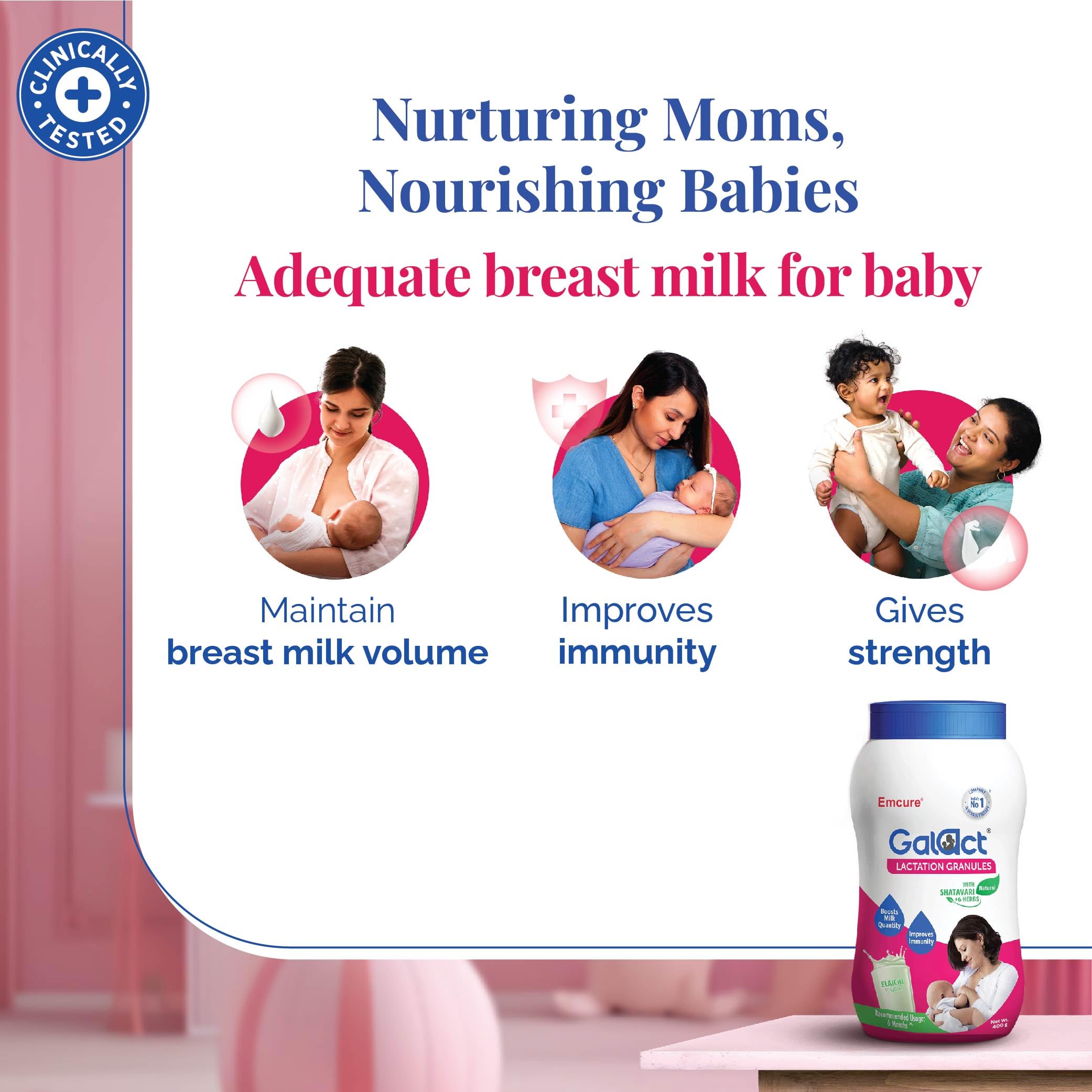 Galact Granules - Lactation Supplement with Shatavari to increase breast milk - Kesar flavour 400g – view 5