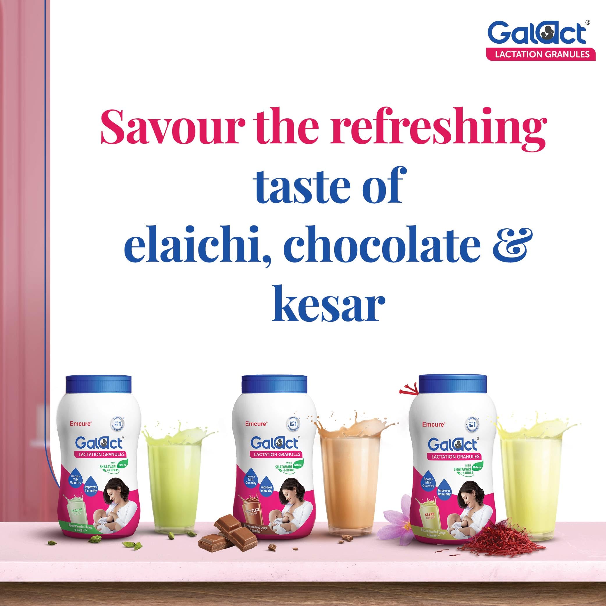 Galact Granules - Lactation Supplement with Shatavari to increase breast milk - Kesar flavour 400g – view 7