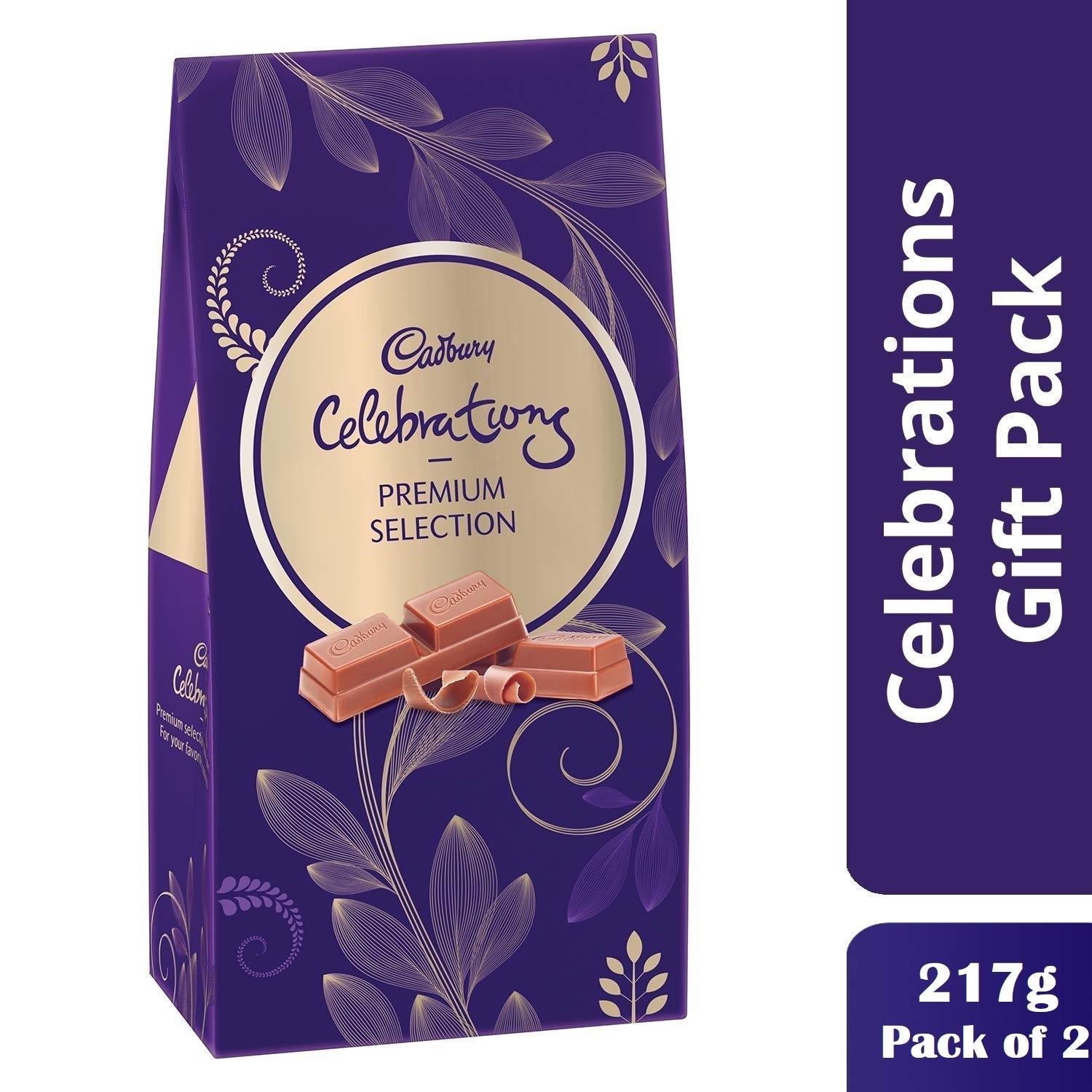 Cadbury Celebrations milk chocolate gift pack vertical box 217.8 g
