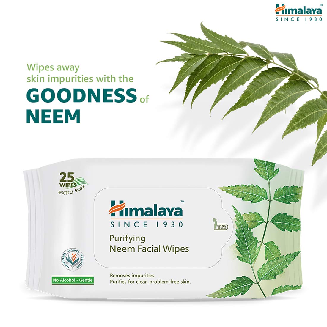 Himalaya Purifying Neem Facial Wipes, 25 Count – view 3