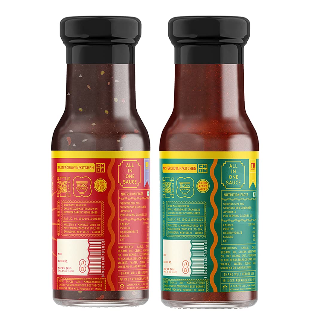 MasterChow Chilli Chicken/Paneer Kit with Kolkata King (220g) and Sweet and Spicy Delhi Belly (220g) Cooking Sauce – view 2