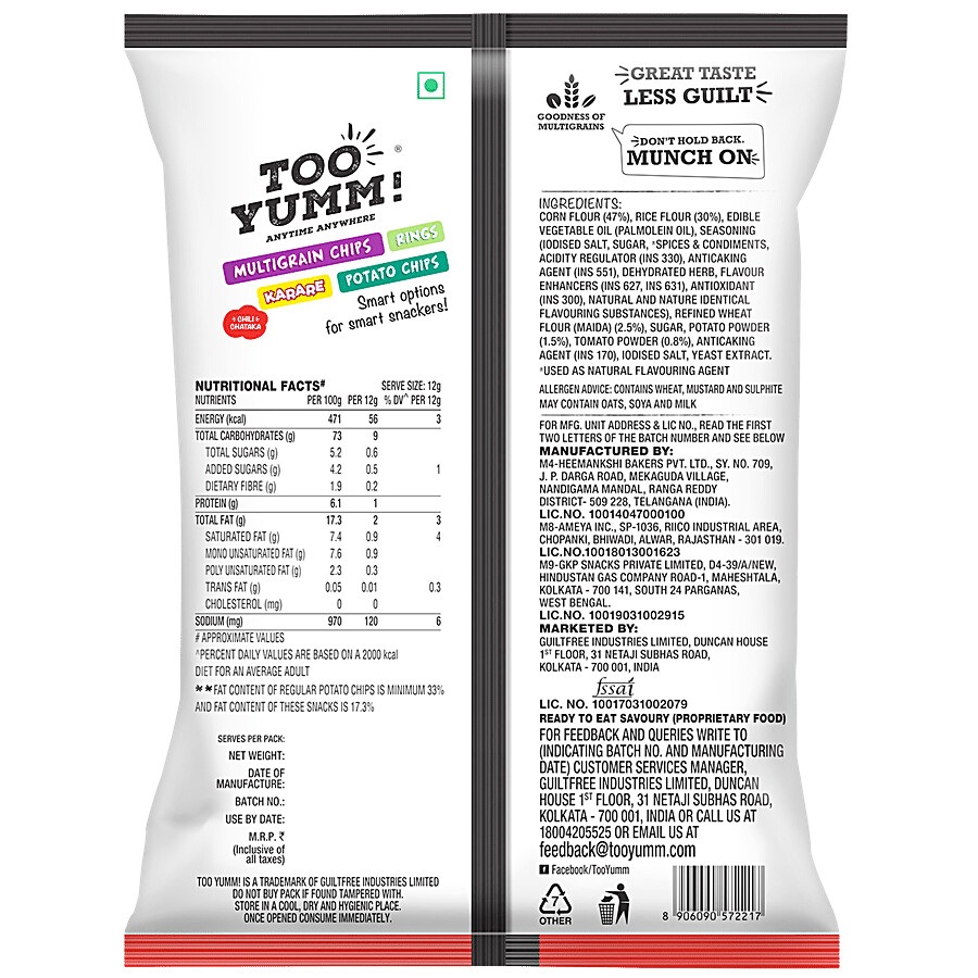 Too Yumm! Chili Chataka Flavour Veggie Stix Namkeen 75 g – view 2