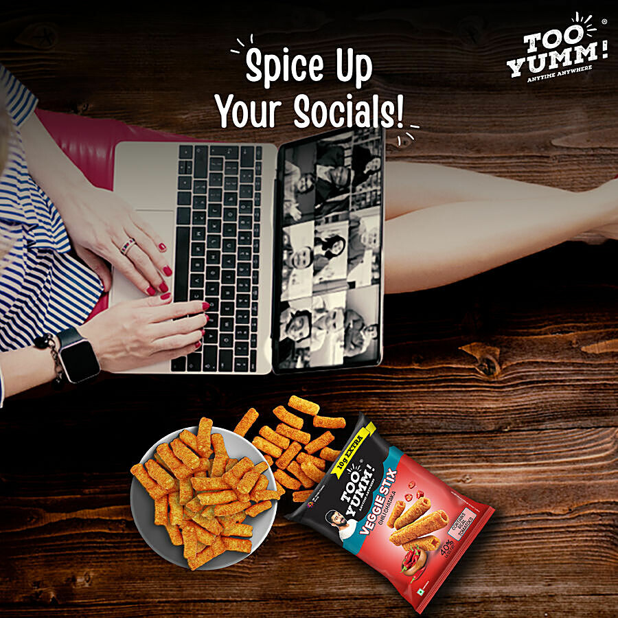Too Yumm! Chili Chataka Flavour Veggie Stix Namkeen 75 g – view 6