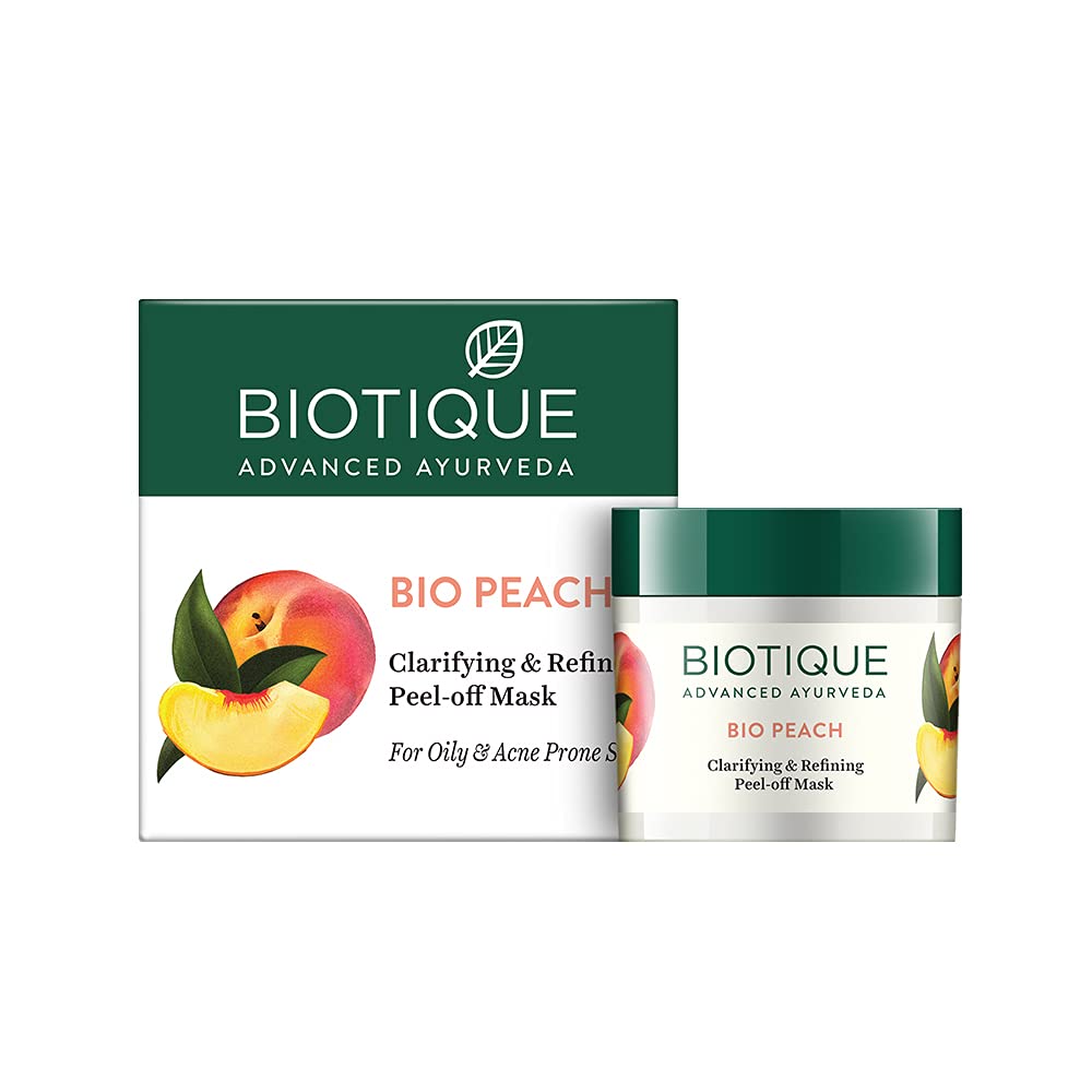 Biotique peach clarifying peel off mask for oily skin tube
