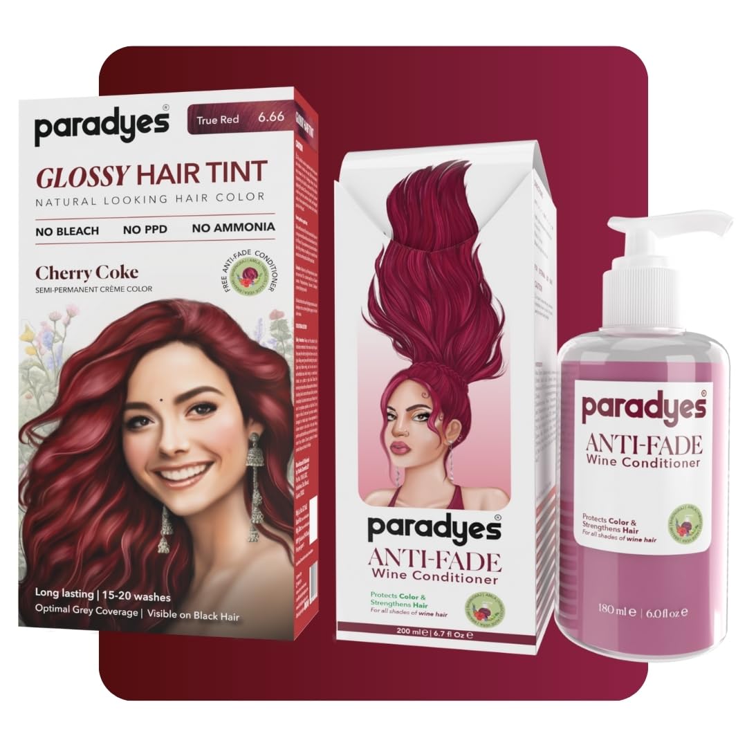 Cherry Coke hair tint kit with anti-fade wine conditioner
