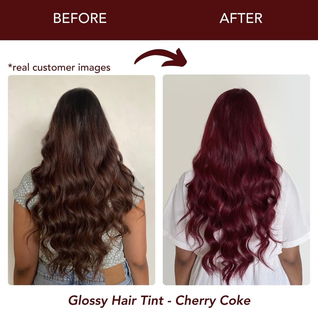 Paradyes No Bleach Cherry Coke Glossy Hair Tint, Ammonia-Free Formula for Natural Black Hair, Anti-Fade Wine Conditioner for Long-Lasting Shine, Enriched with Herbal Extracts, 6.6 True Red – view 4