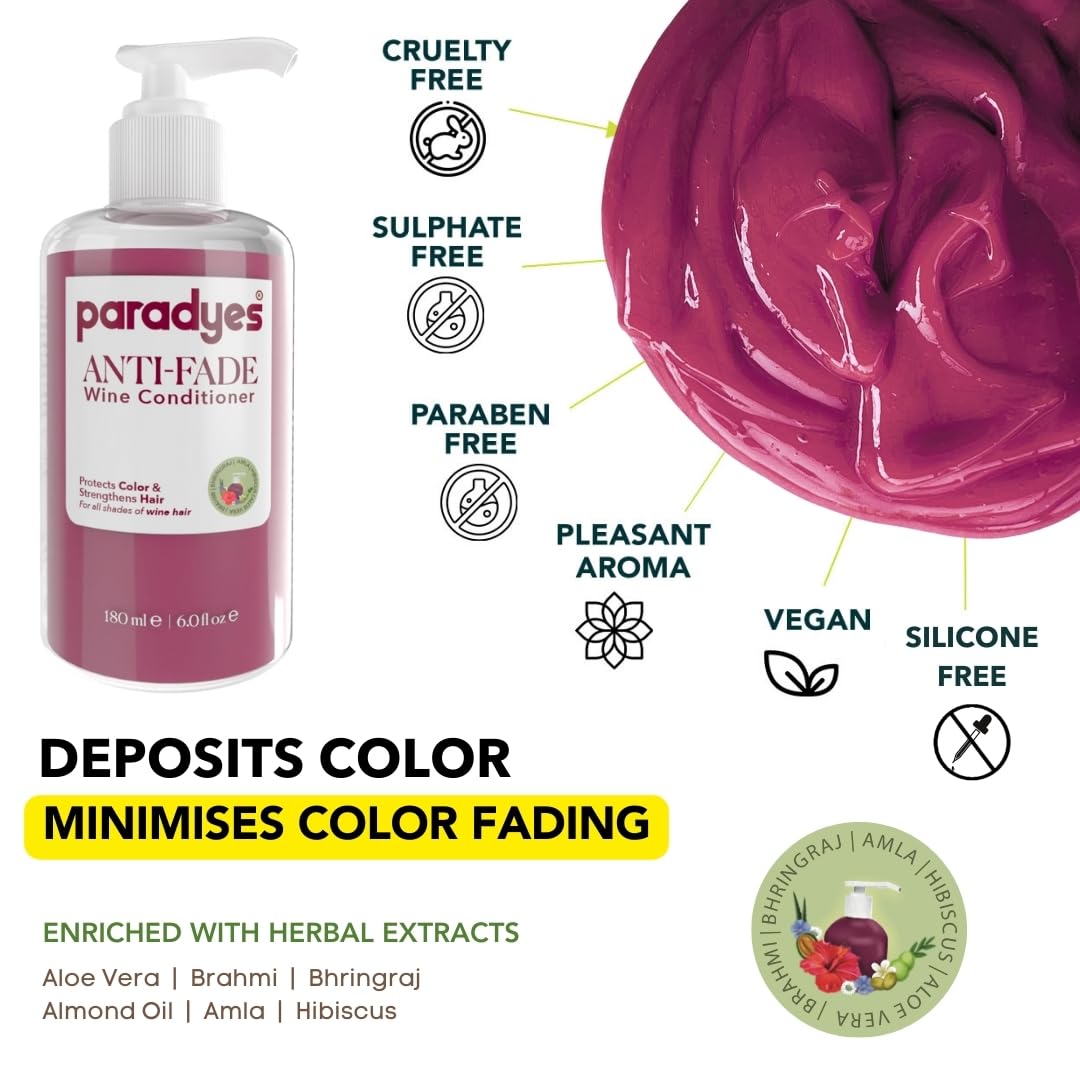 Paradyes No Bleach Cherry Coke Glossy Hair Tint, Ammonia-Free Formula for Natural Black Hair, Anti-Fade Wine Conditioner for Long-Lasting Shine, Enriched with Herbal Extracts, 6.6 True Red – view 5