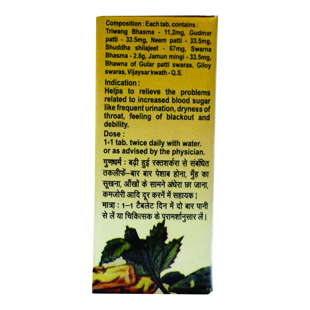 Baidyanath Asli Ayurved Madhumehari Yog With Gold - 40 Tablets – view 2