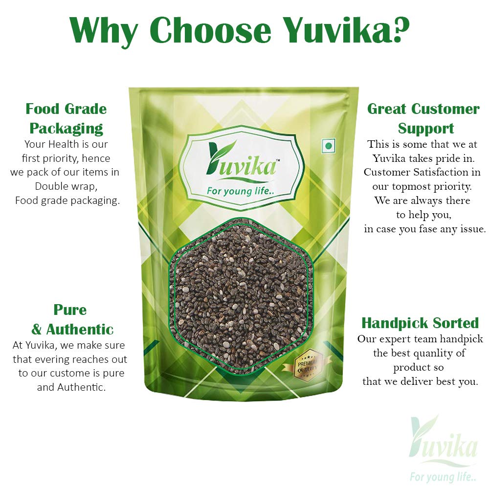 Yuvika Chia Seeds - Chia Beej - Siya Seeds - Salvia Hispanica 500 Grams – view 3