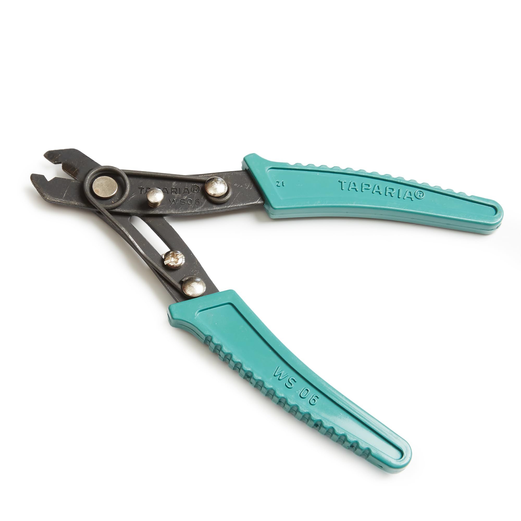 Close view of Taparia WS06 green and black wire stripper