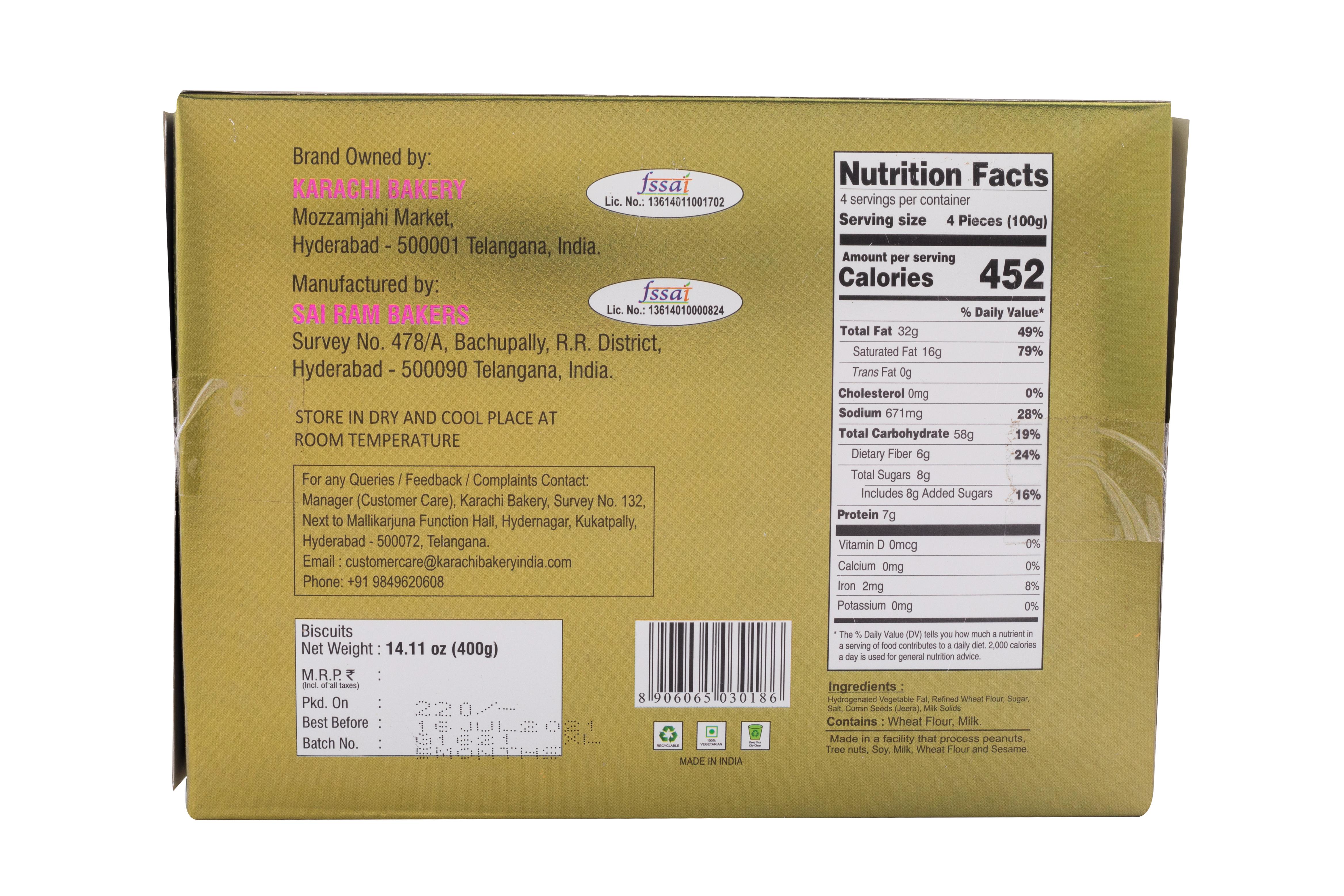 Karachi Bakery Premium Jeera Biscuits 400G  (Pack Of 2) – view 3