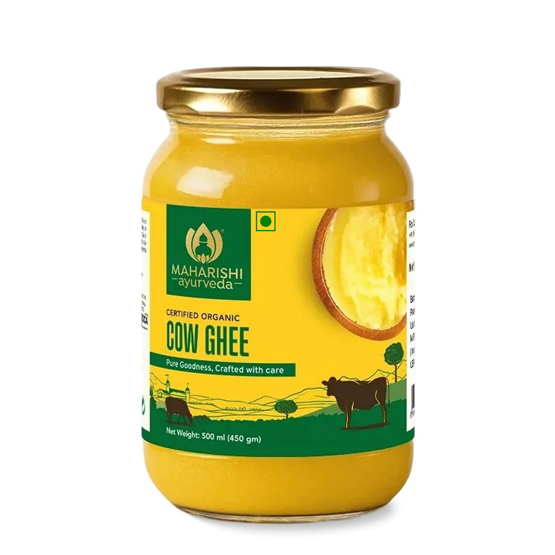 Maharishi Ayurveda Organic Certified Cow Ghee | Traditionally Slow-Crafted from Grass-Fed Cow
