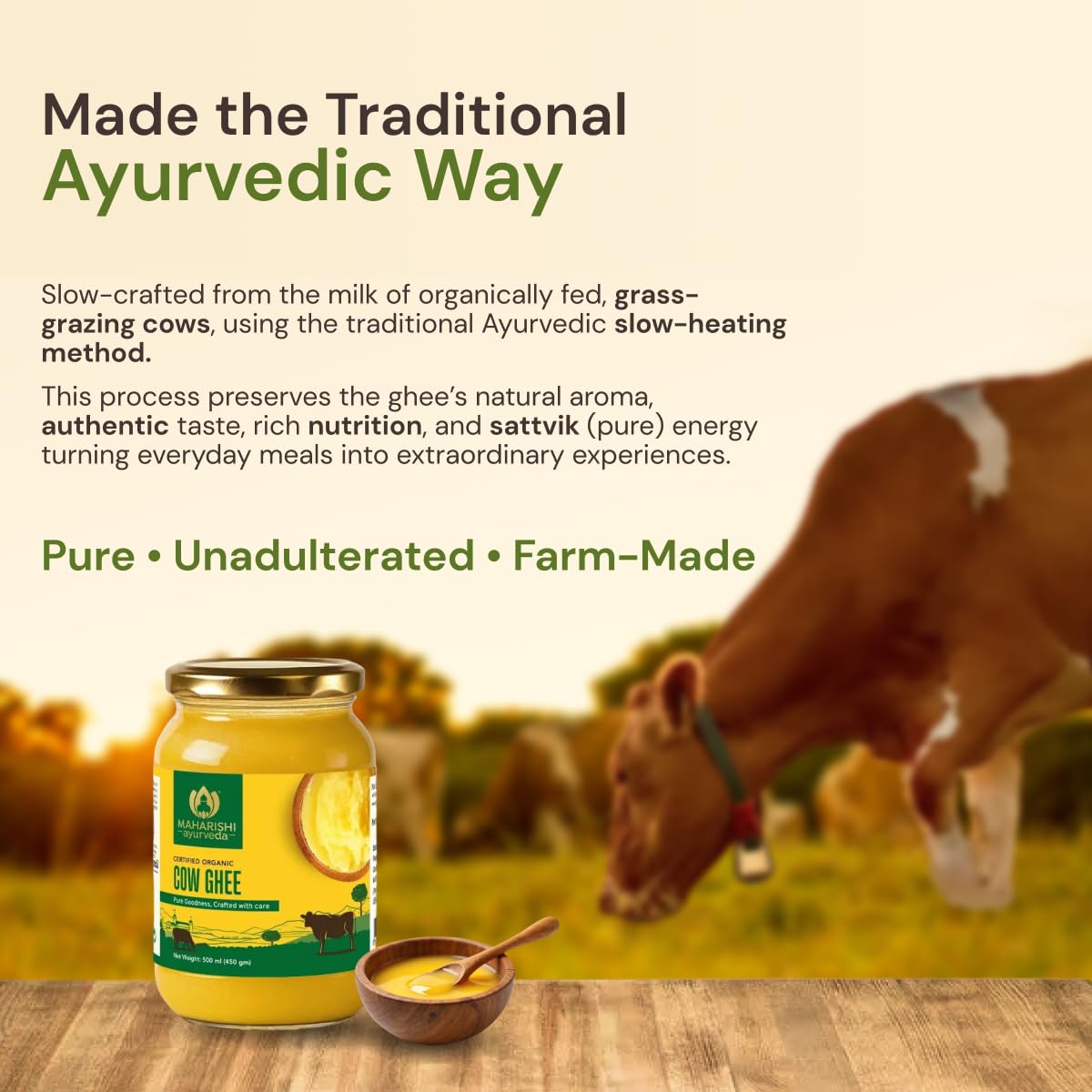 Maharishi Ayurveda Organic Certified Cow Ghee – view 3