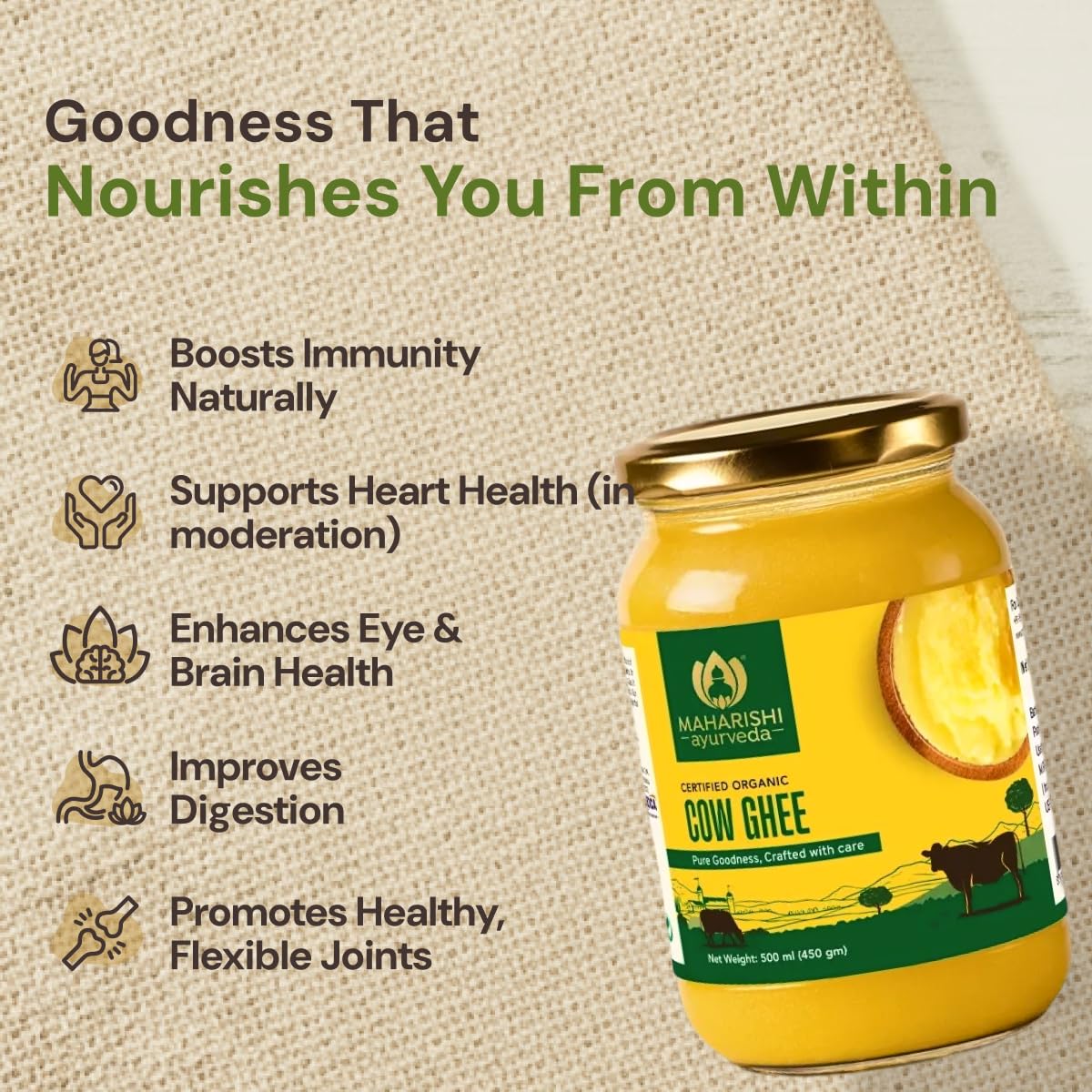 Maharishi Ayurveda Organic Certified Cow Ghee – view 4