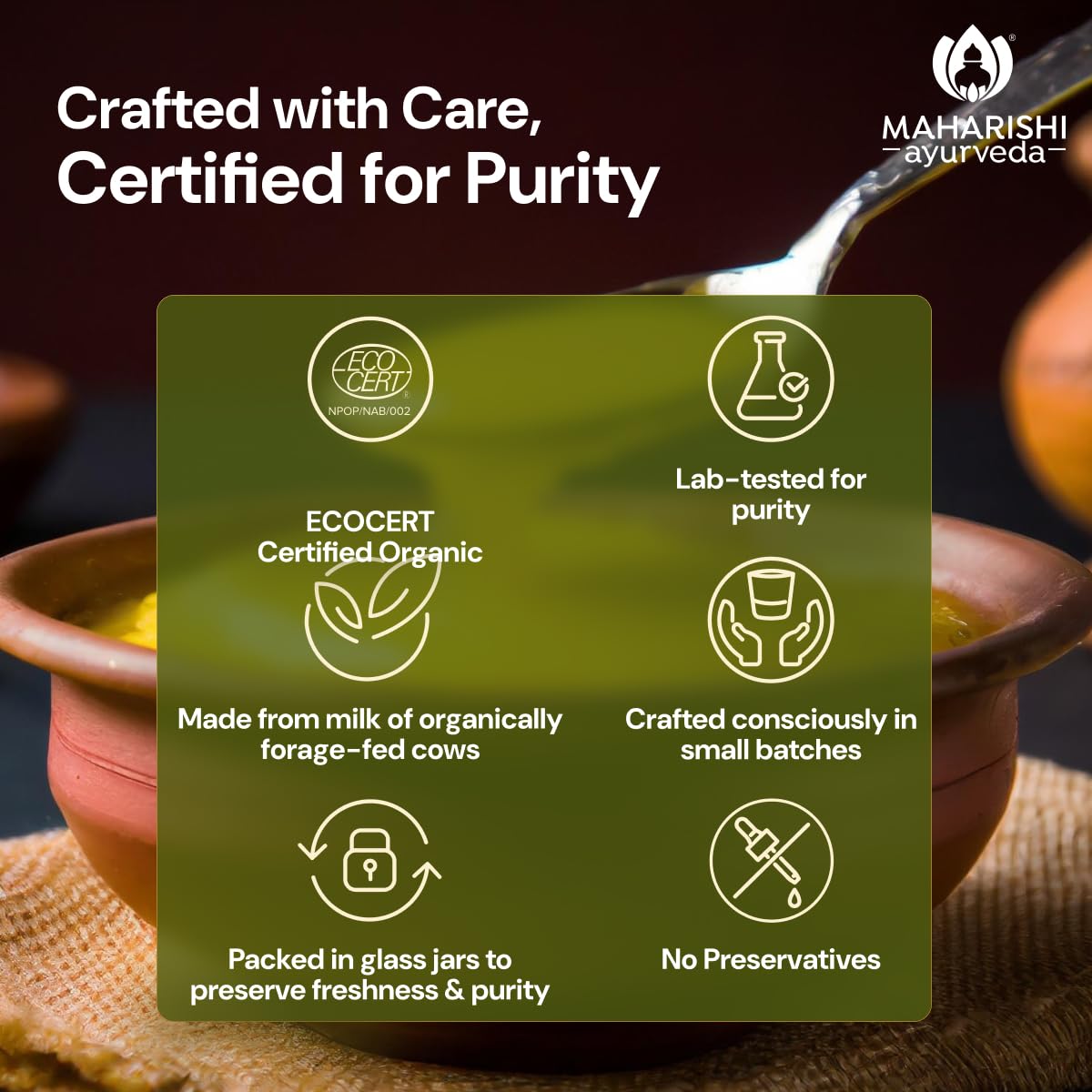 Maharishi Ayurveda Organic Certified Cow Ghee – view 5