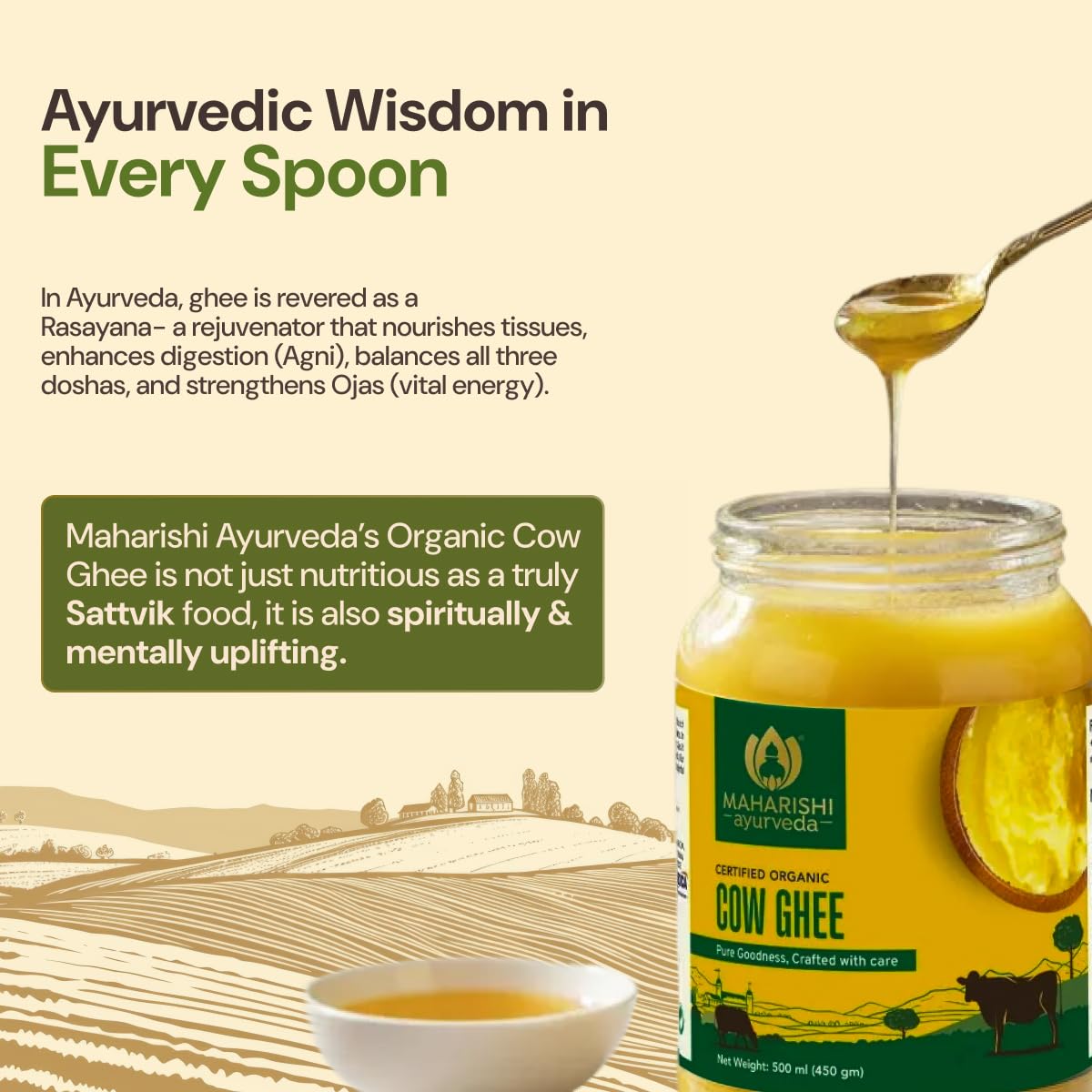 Maharishi Ayurveda Organic Certified Cow Ghee – view 6