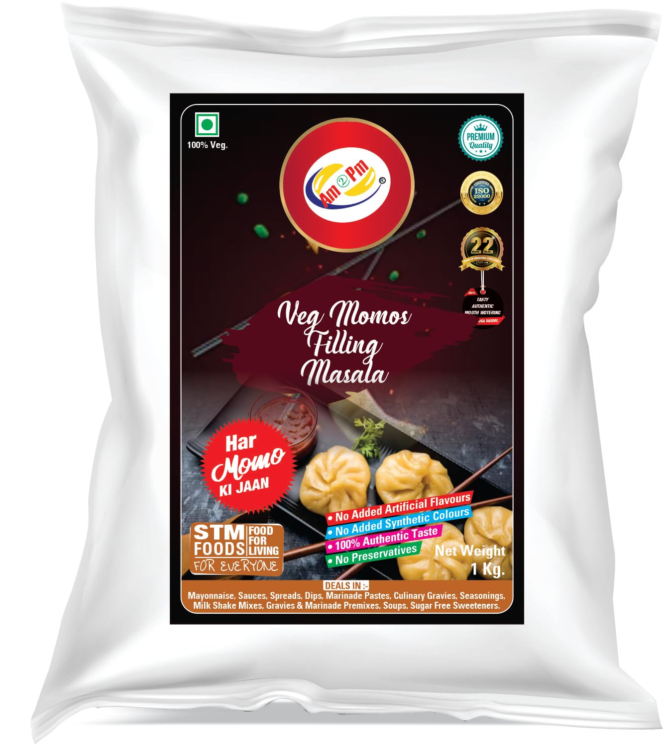 Am 2 Pm - Momos Filling Masala Veg-Non Veg-Paneer Chinese Masala Easy To Cook & Ready To Eat Foods - Pack of 3- (1KG Each) – view 6