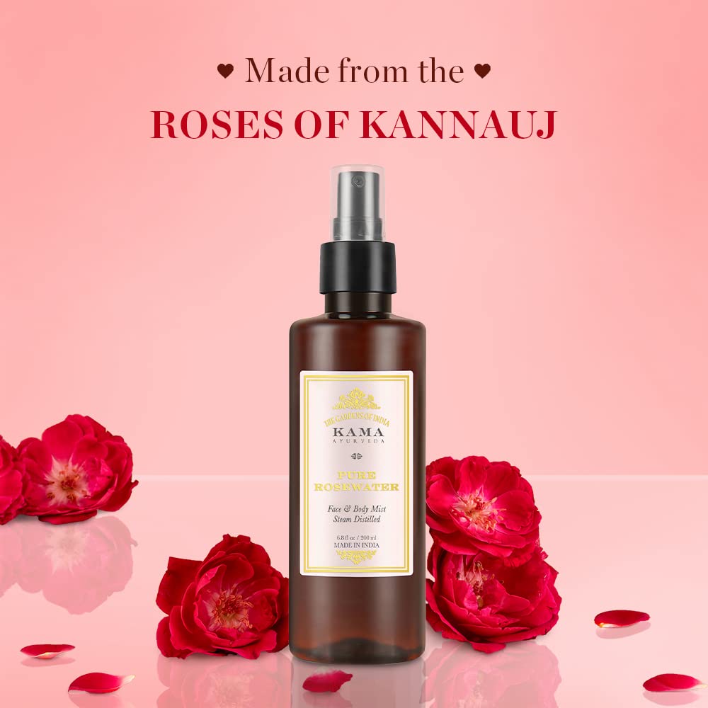 Kama Ayurveda Pure Rose Water Face and Body Mist, 6.8 Fl Oz, Pack of 200ml – view 3