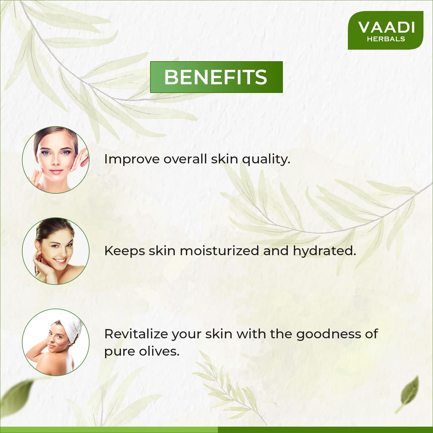 Vaadi Herbals Shower Gel, Breezy Olive and Green Apple, 300ml – view 4