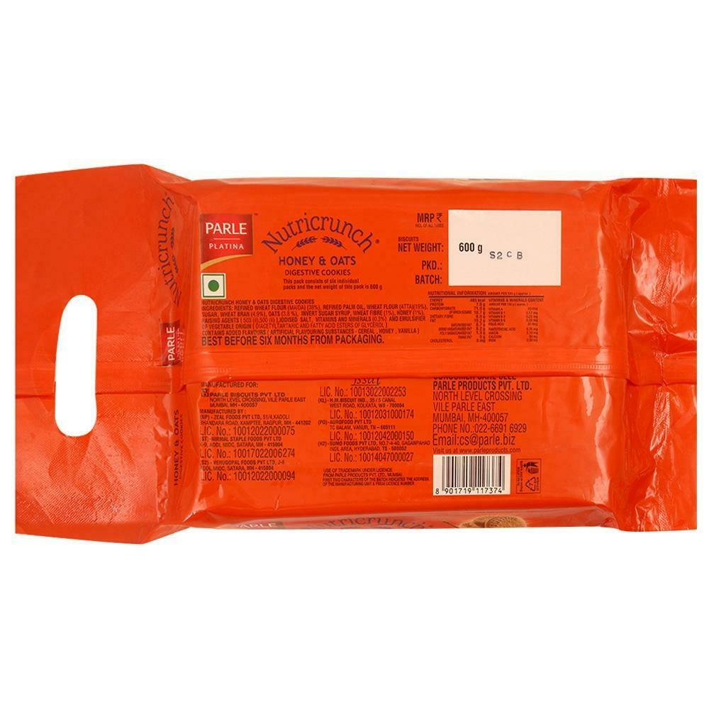 Parle Nutricrunch Honey & Oats Digestive Cookies 600 G – view 2