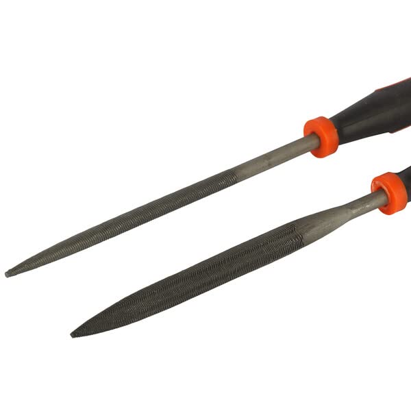 BLACK+DECKER BDHT22148 174mm 6-Piece Steel Needle File Set for Cutting & Smootheing Out Surfaces Ideal for Wood, Metal, Plastic for Home & DIY Use, ORANGE & BLACK – view 5