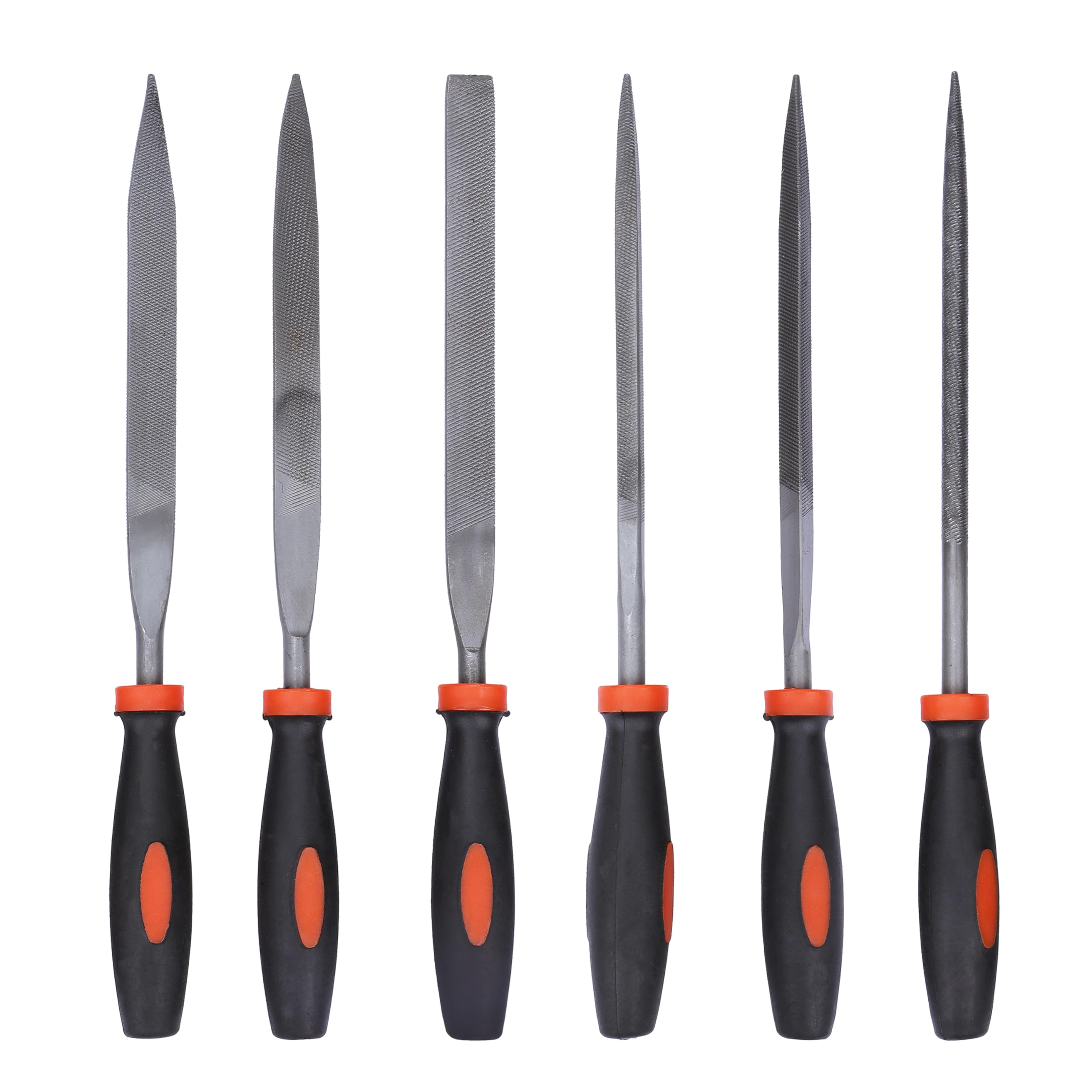 BLACK+DECKER BDHT22148 174mm 6-Piece Steel Needle File Set for Cutting & Smootheing Out Surfaces Ideal for Wood, Metal, Plastic for Home & DIY Use, ORANGE & BLACK – view 8