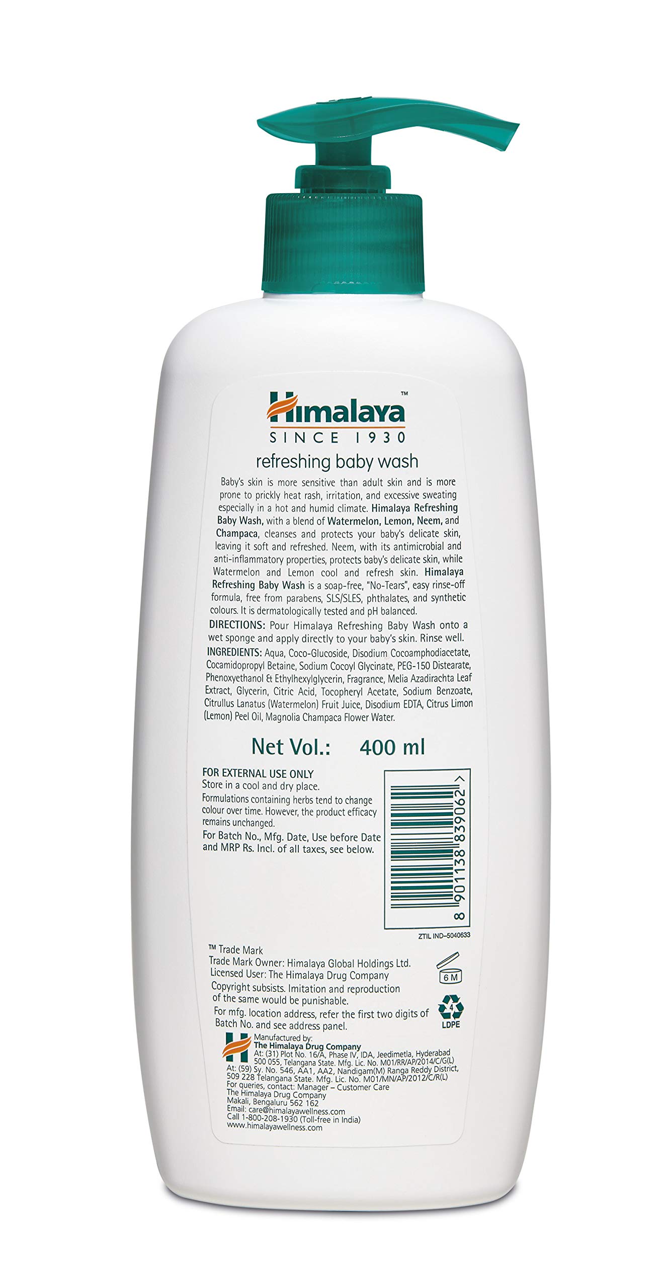 Himalaya Refreshing Baby Wash 400 ml – view 2