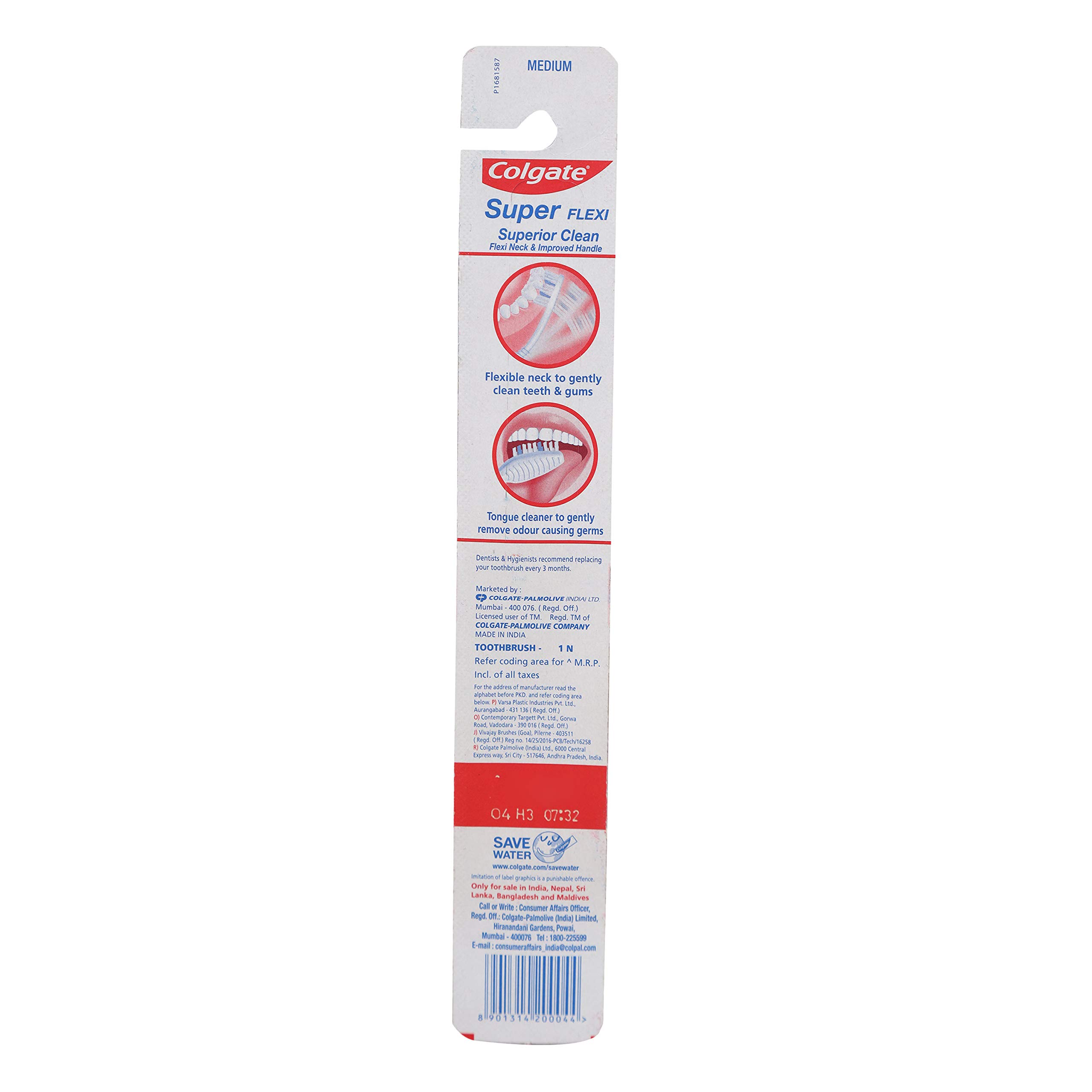Colgate Super Flexi Toothbrush - Manual, Adult, Soft (Medium) Multicolor – view 2