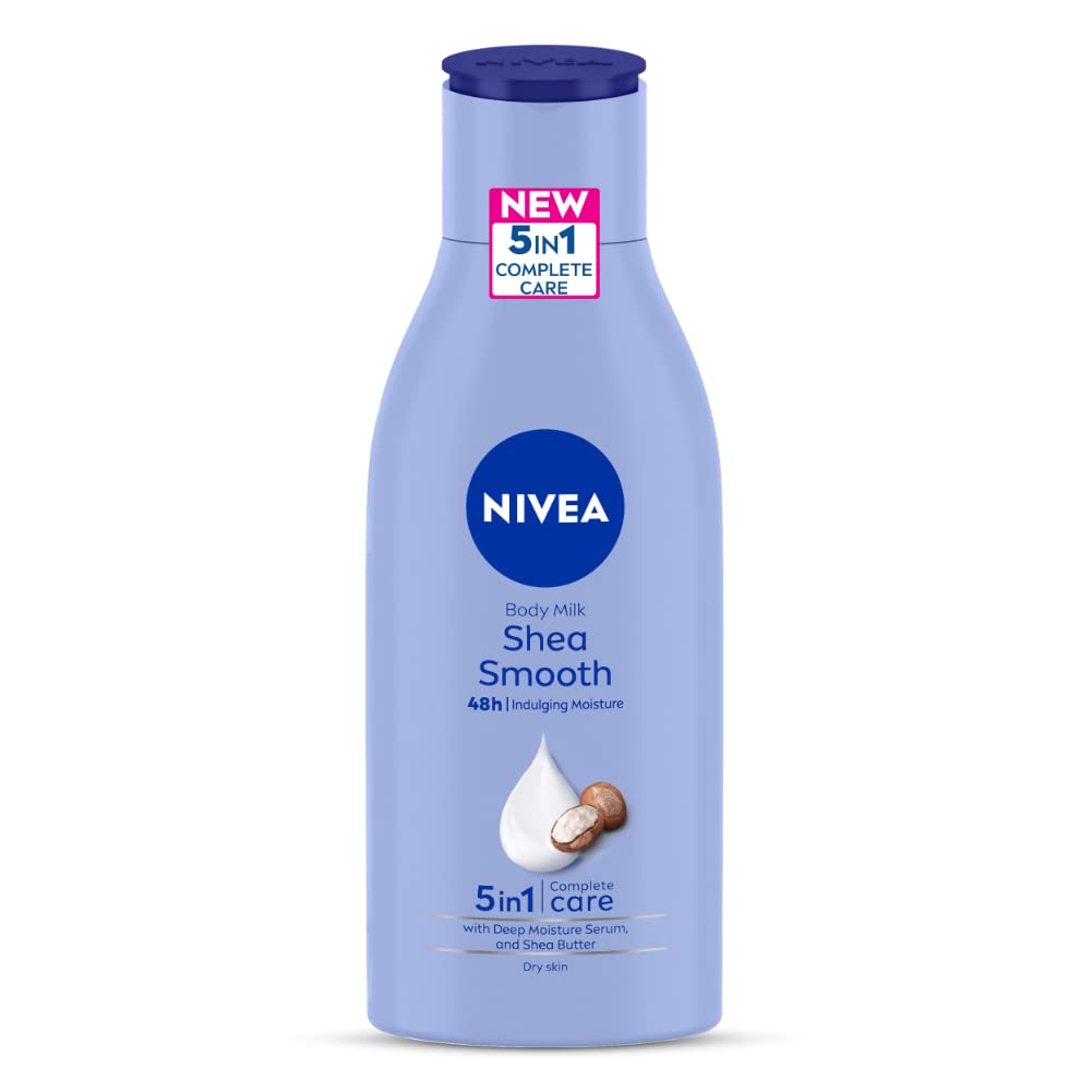 Nivea Shea Smooth body lotion bottle for dry skin
