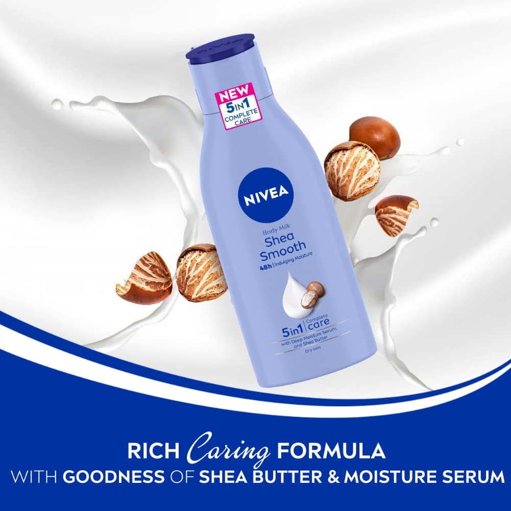 Nivea Body Lotion For Dry Skin, Shea Smooth, With Shea Butter, For Men & Women, 120 ml – view 5