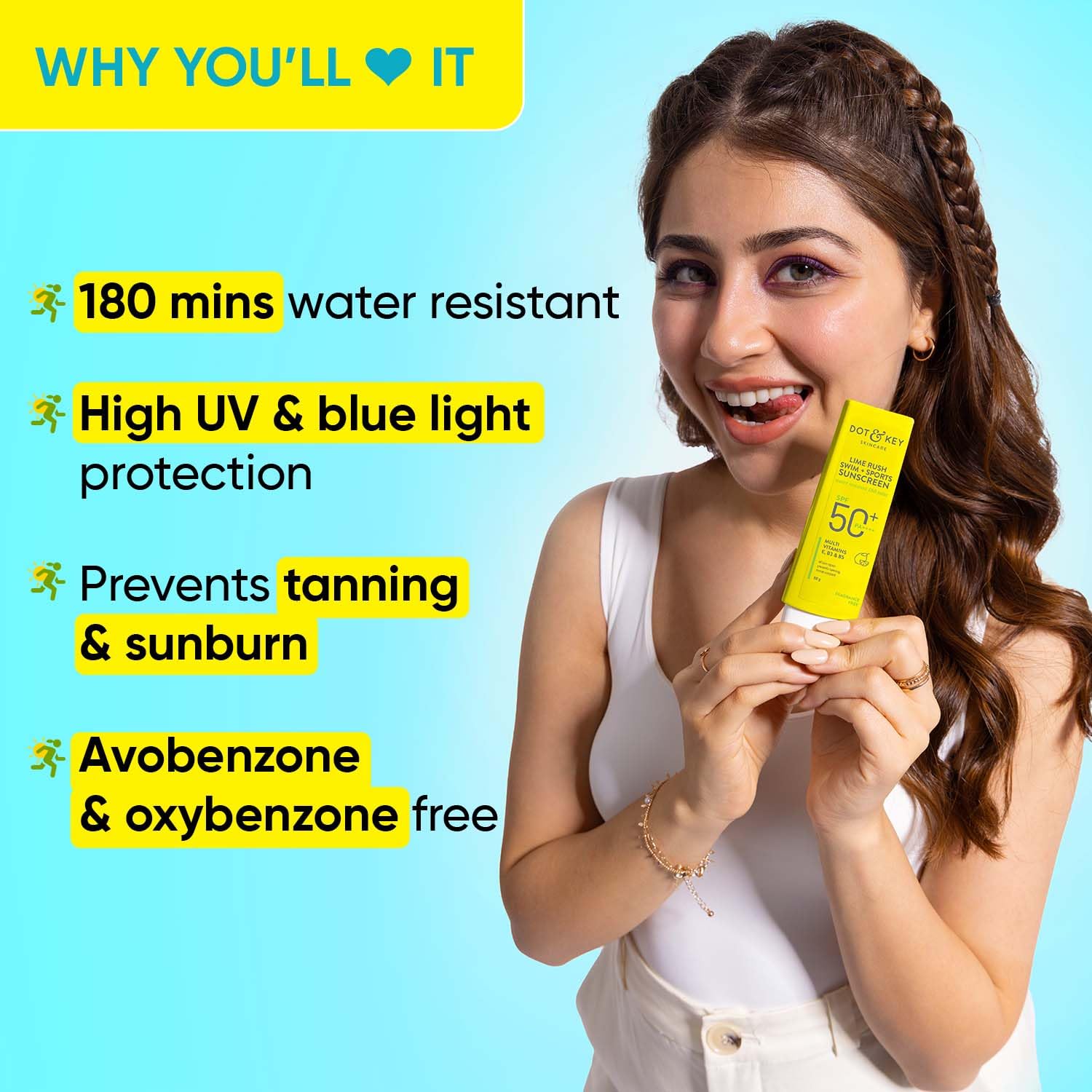 Dot & Key Lime Rush Swim + Sports Sunscreen SPF 50 PA++++ – view 2