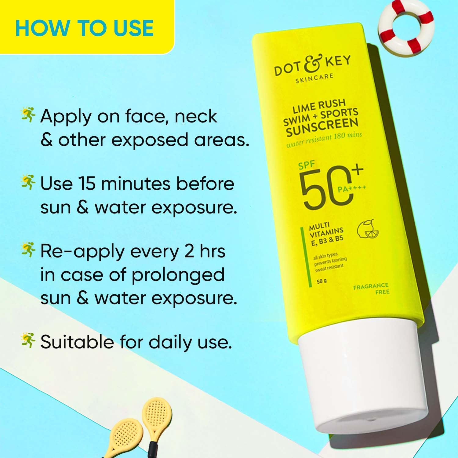 Dot & Key Lime Rush Swim + Sports Sunscreen SPF 50 PA++++ – view 6