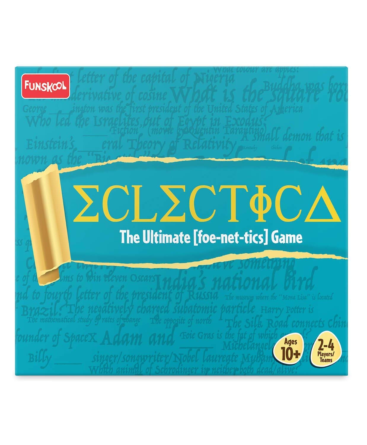 Funskool Games - Eclectica, The Ultimate foe-net-Ticks Game, Educational & Word Based Game for Kids and Family, 2-4 Players, 10 and Above