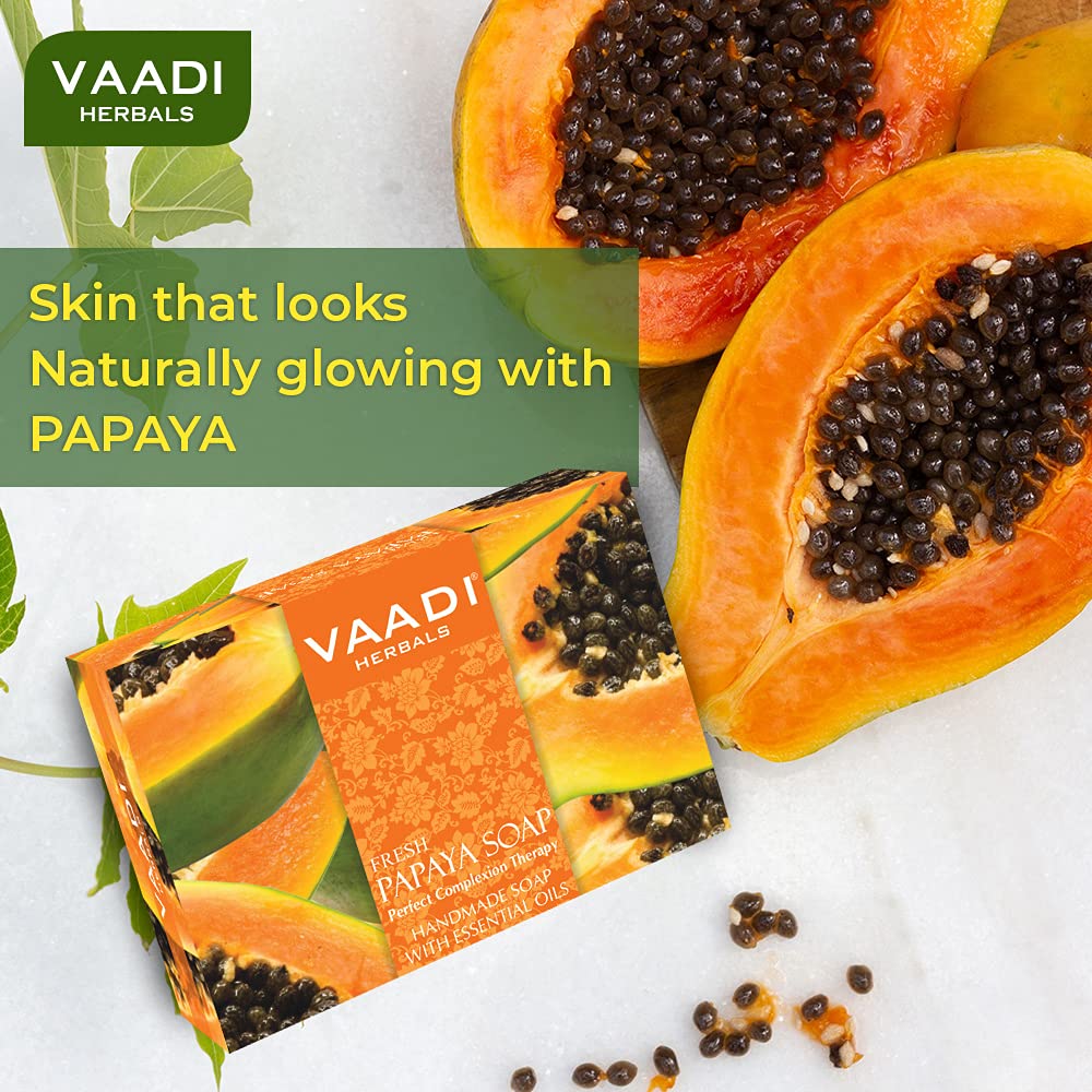 Vaadi Herbals Fresh Papaya Soap, 75g (Pack of 12) – view 3