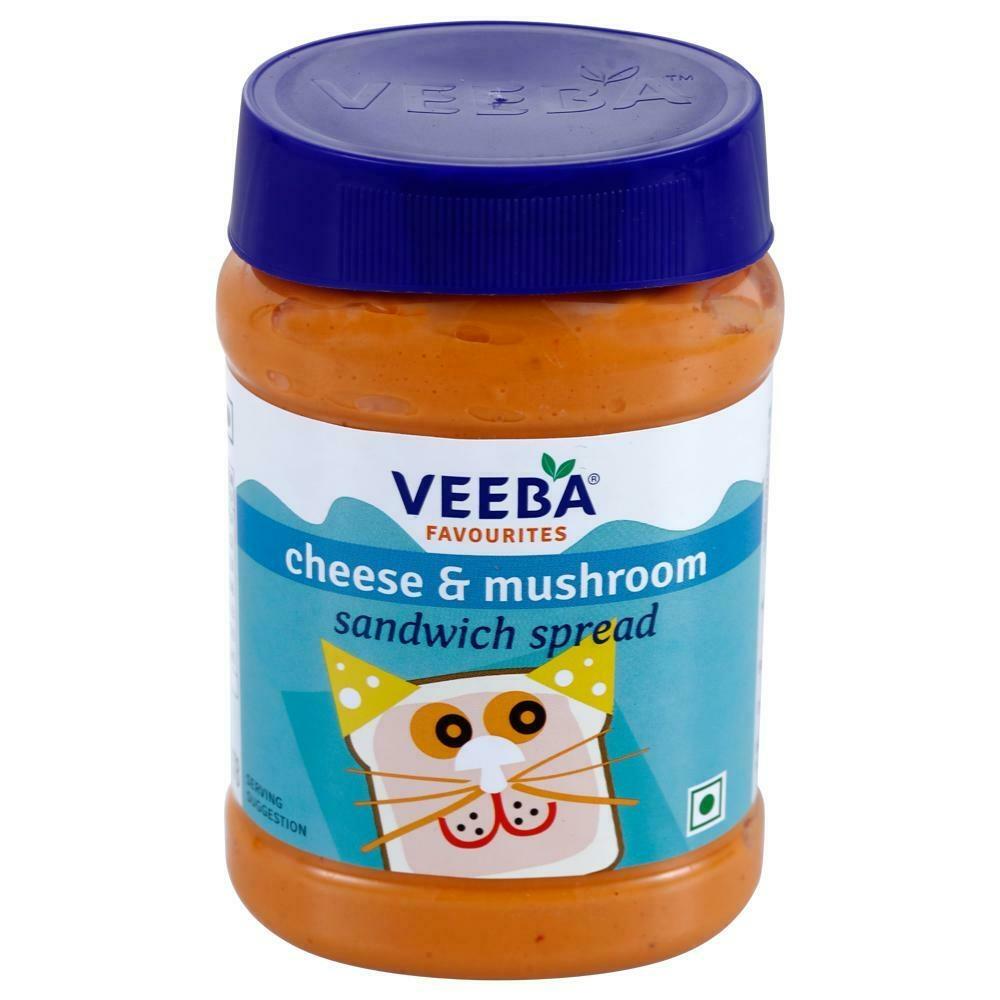 Jar of Veeba cheese and mushroom sandwich spread, 280 g