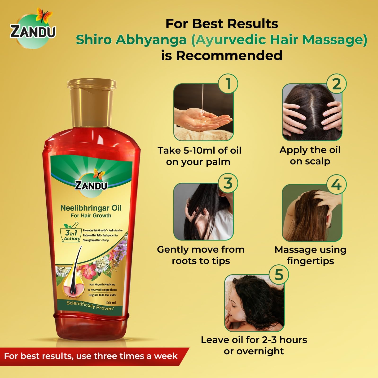 Zandu Neelibhringar Oil (100ml): 100% Ayurvedic Hair Growth Oil – view 8