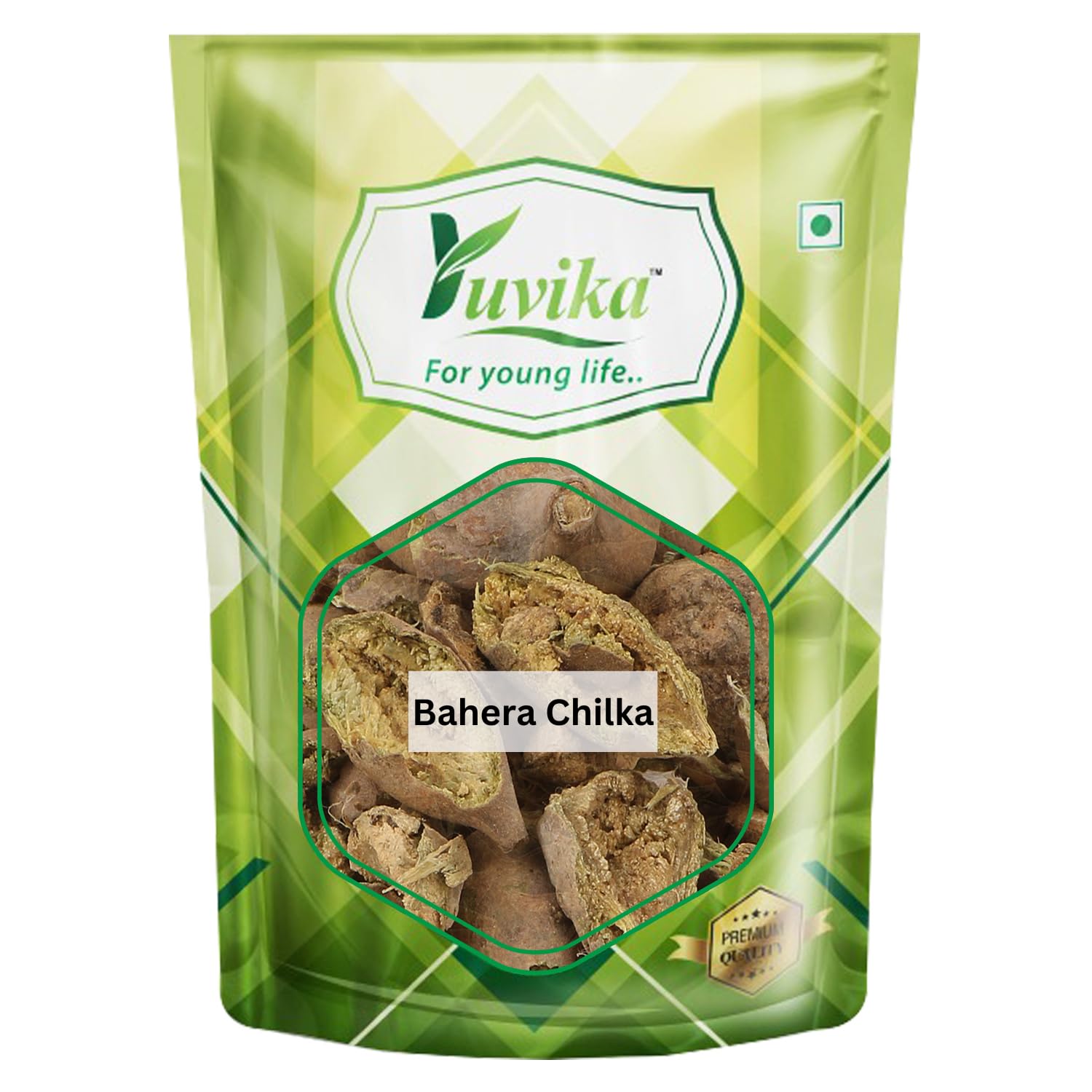 Raw whole Bahera Chilka 100 gram bag by Yuvika