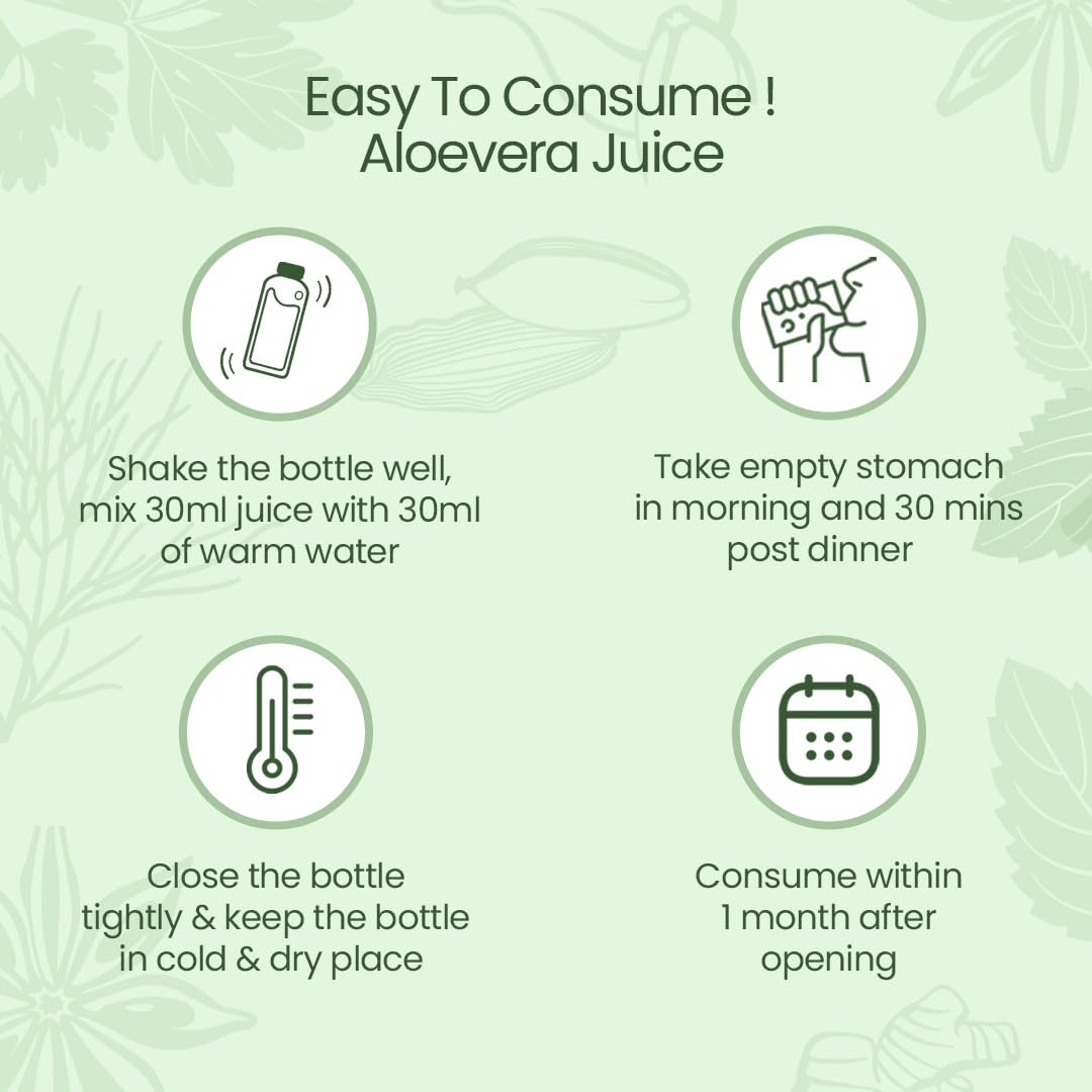 KRISHNA'S HERBAL & AYURVEDA Premium Aloe Vera High Fiber Juice-1000 Ml – view 5