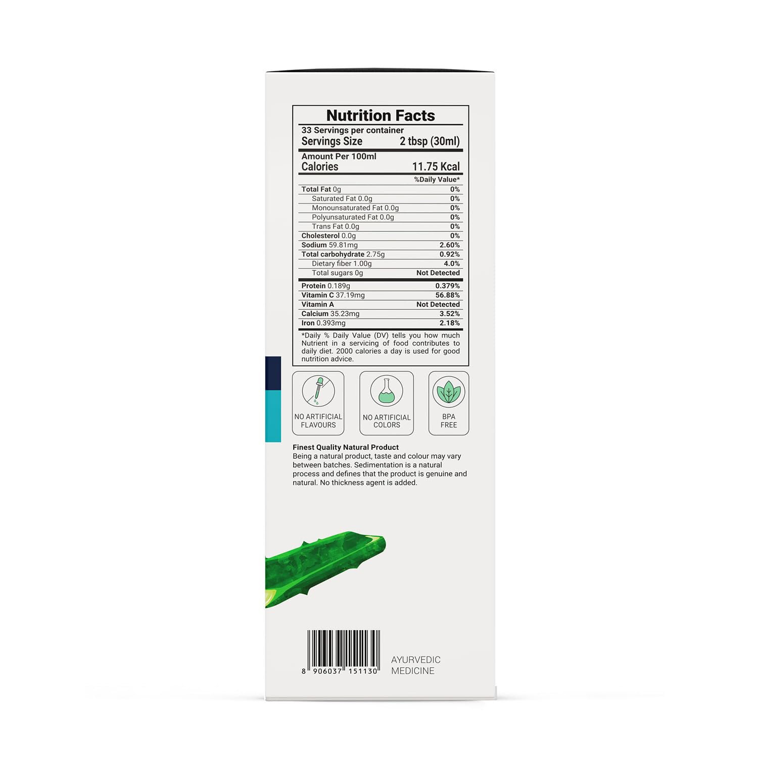 KRISHNA'S HERBAL & AYURVEDA Premium Aloe Vera High Fiber Juice-1000 Ml – view 9