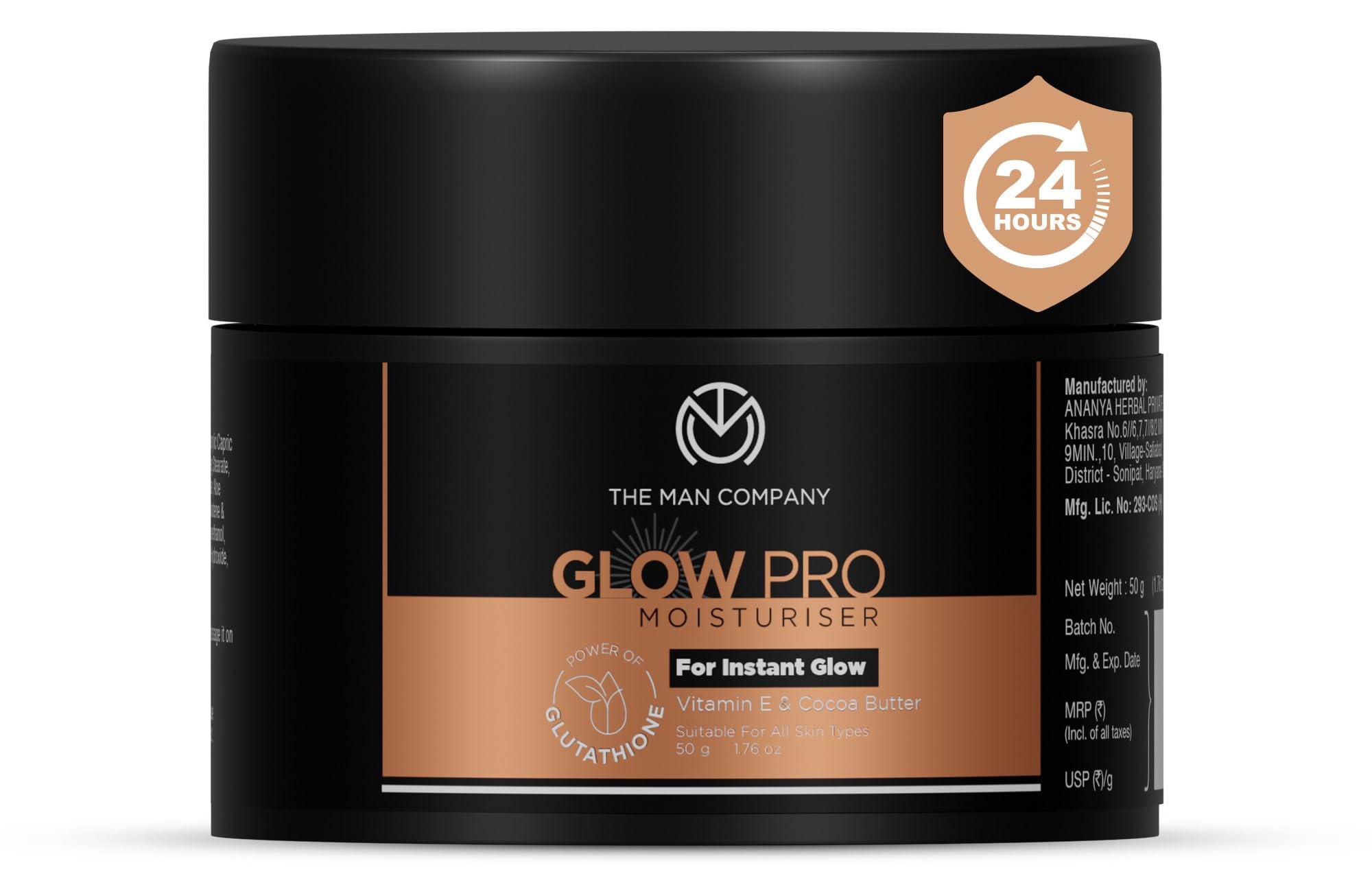 Glow Pro daily face moisturizer cream for men, 50 gm