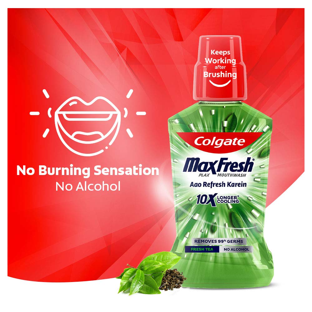 Colgate Plax Mouthwash, Liquid - Pack Of 250Ml (Fresh Tea) – view 4