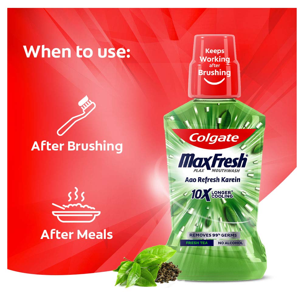 Colgate Plax Mouthwash, Liquid - Pack Of 250Ml (Fresh Tea) – view 6