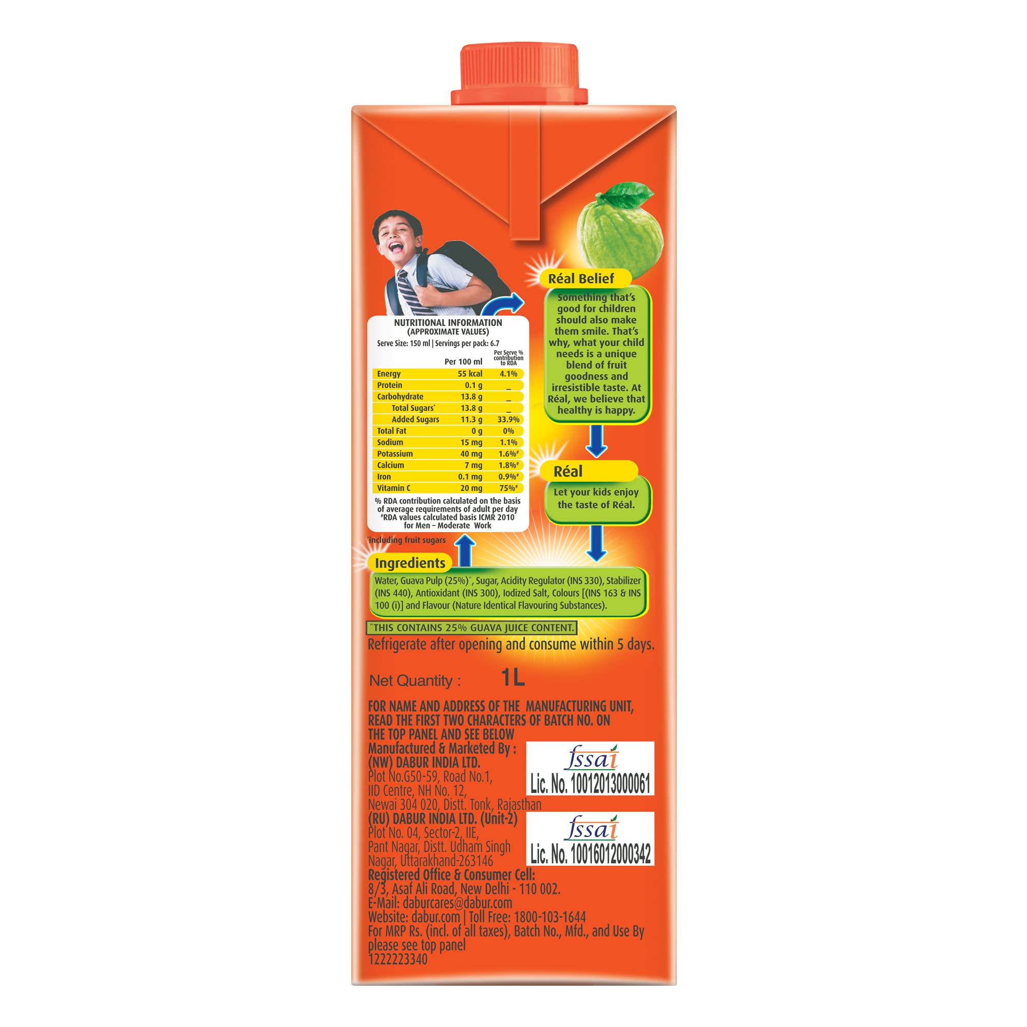 DABUR Real Guava Fruit Juice-1L – view 6