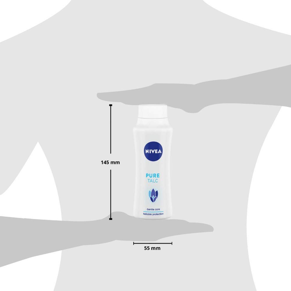 NIVEA Talcum Powder for Men & Women, Pure, For Gentle Fragrance & Reliable Protection Against Body Odour, 100 g – view 5