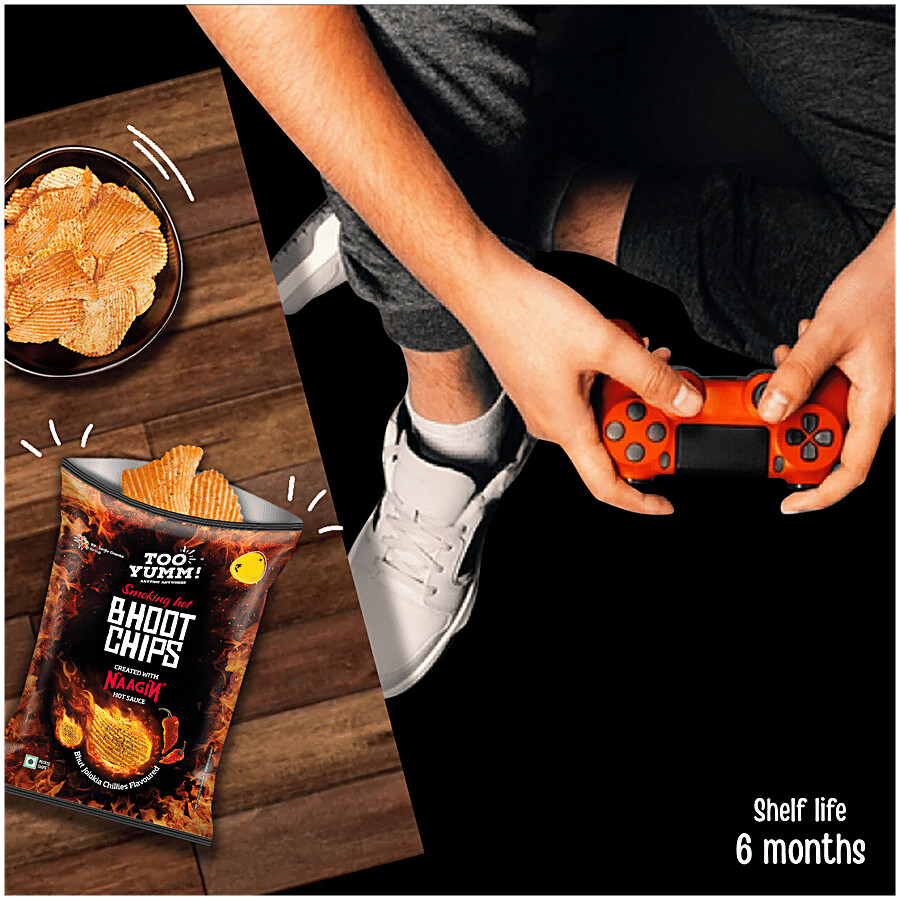 Too Yumm! Bhoot Potato Chips - Bhut Jolokia Chillies Flavour, Created With Naagin Hot Sauce 45 g – view 8