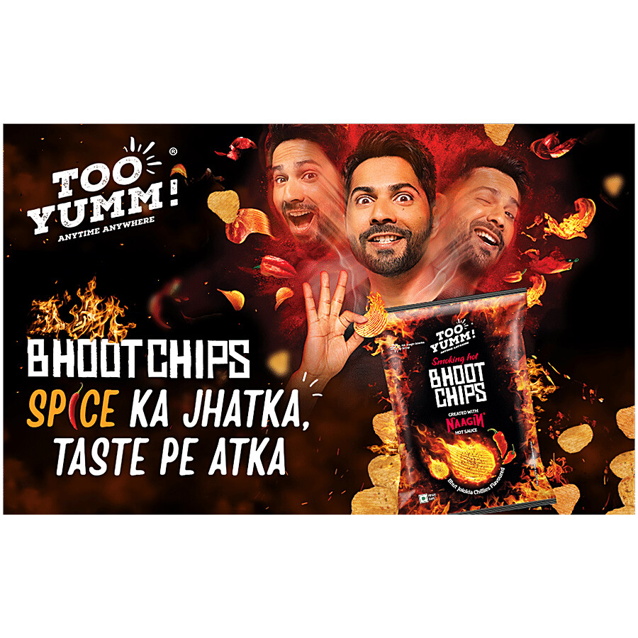 Too Yumm! Bhoot Potato Chips - Bhut Jolokia Chillies Flavour, Created With Naagin Hot Sauce 45 g – view 9