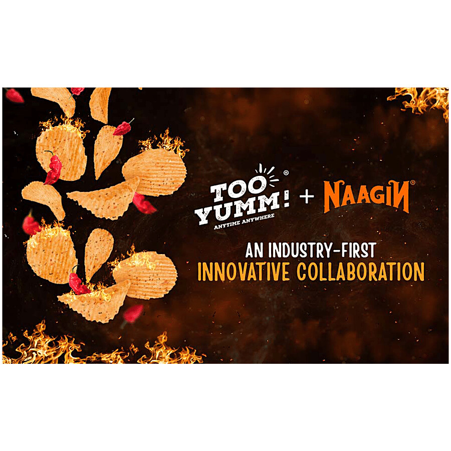 Too Yumm! Bhoot Potato Chips - Bhut Jolokia Chillies Flavour, Created With Naagin Hot Sauce 45 g – view 10